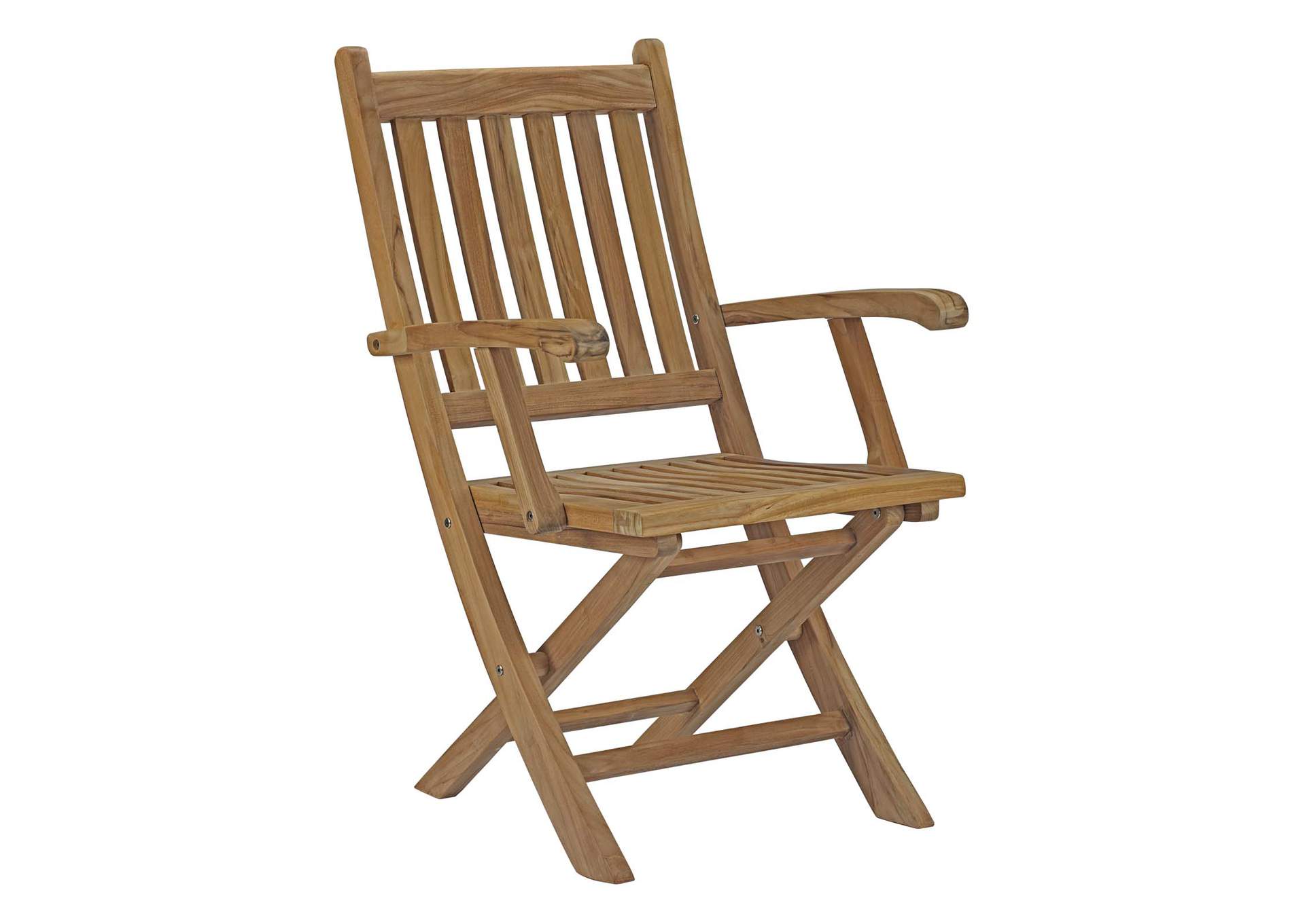 Natural Marina Outdoor Patio Teak Folding Chair,Modway