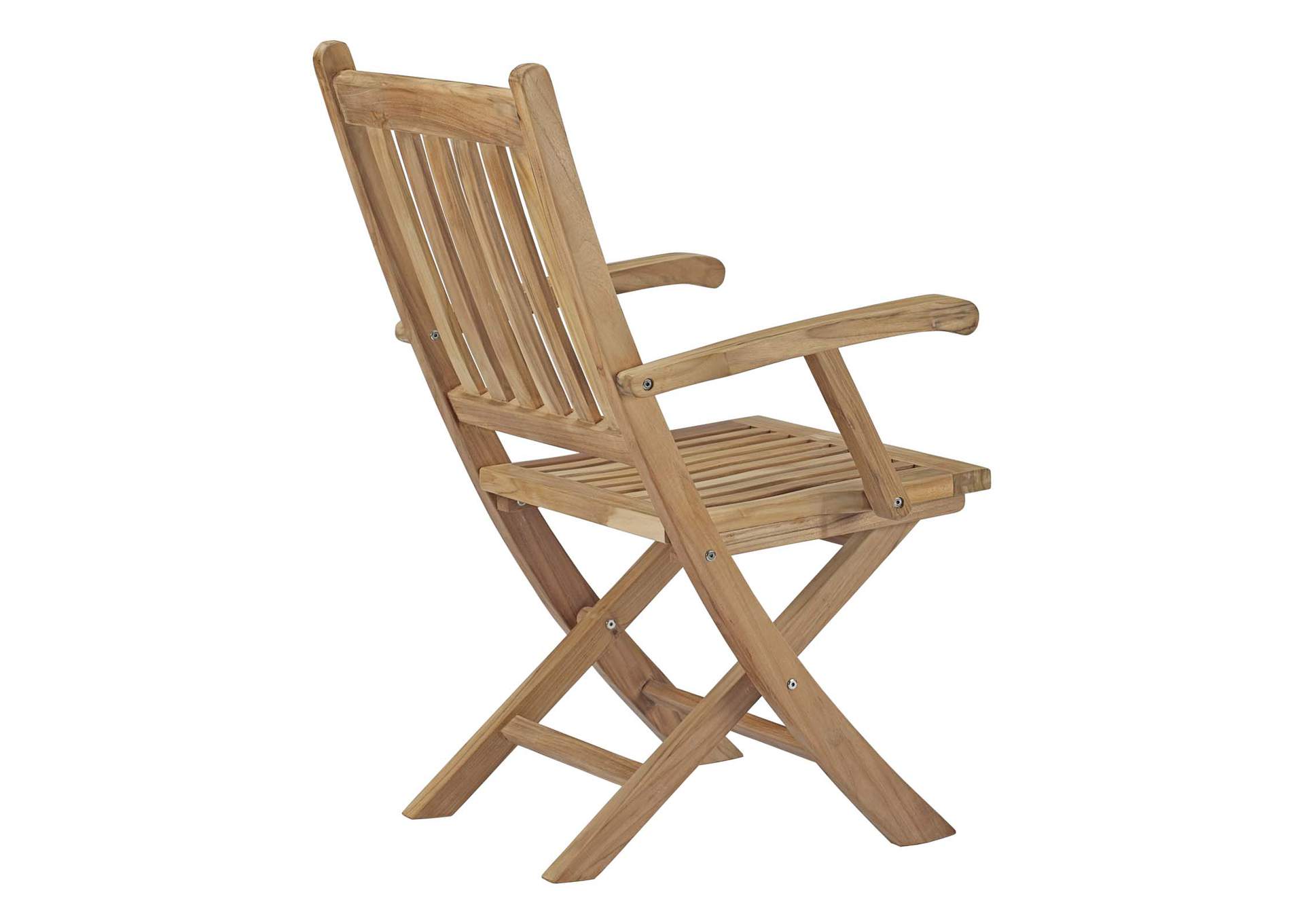 Natural Marina Outdoor Patio Teak Folding Chair,Modway