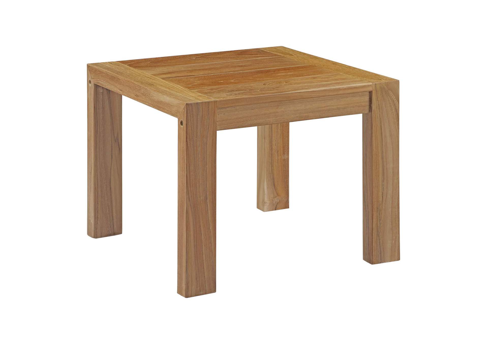 Natural Upland Outdoor Patio Wood Side Table,Modway
