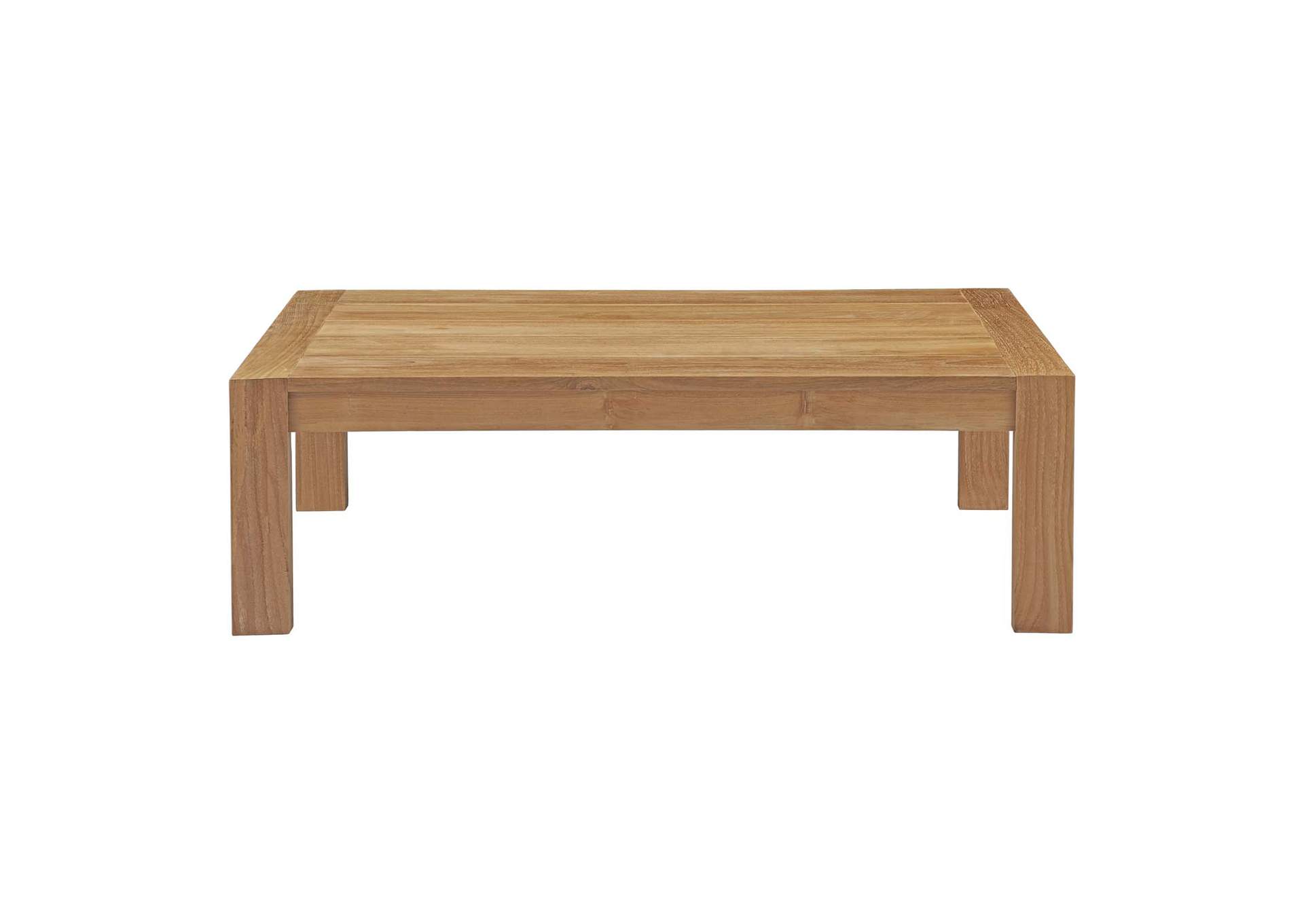 Natural Upland Outdoor Patio Wood Coffee Table,Modway
