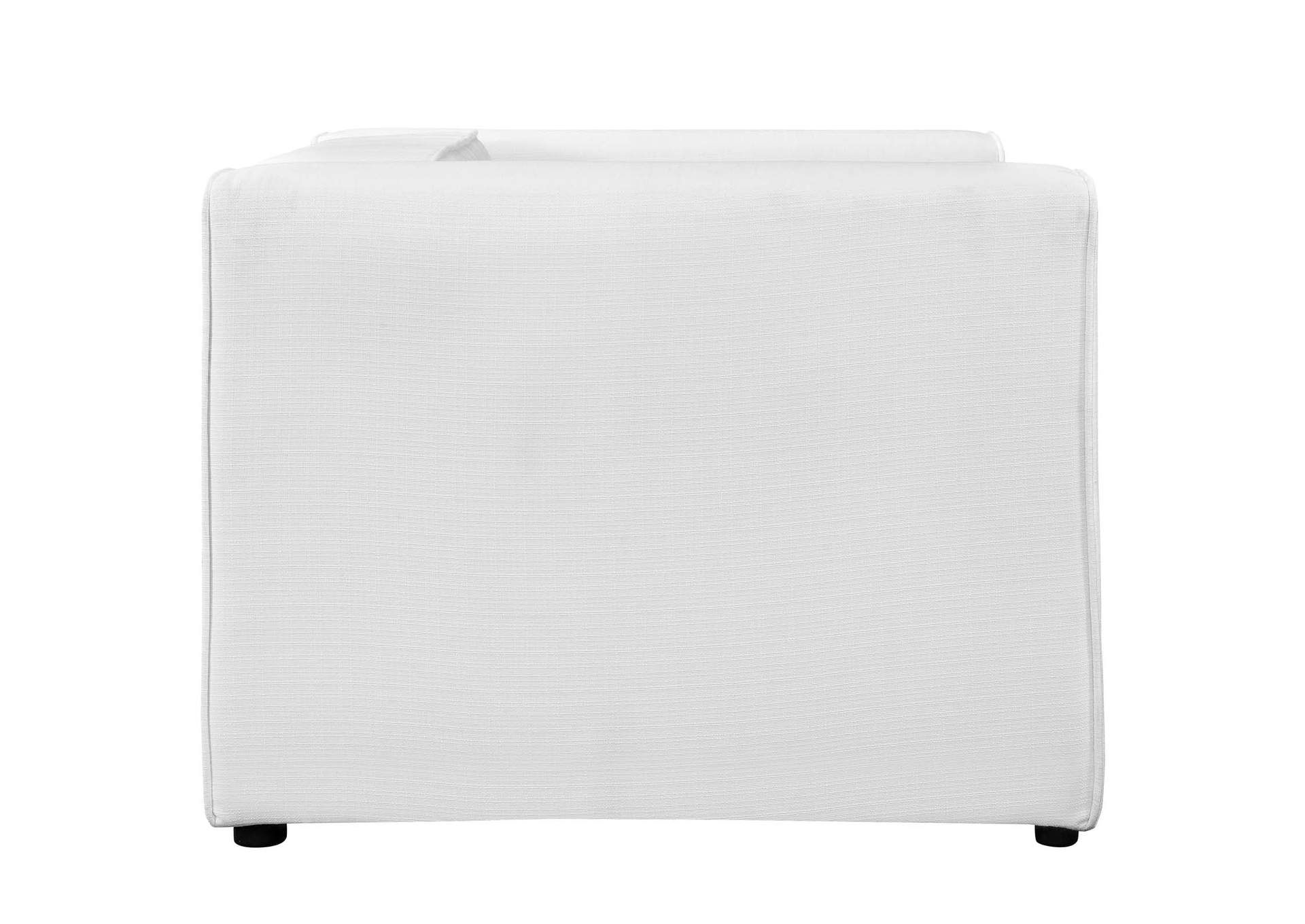 White Mingle Upholstered Fabric Arm Chair,Modway