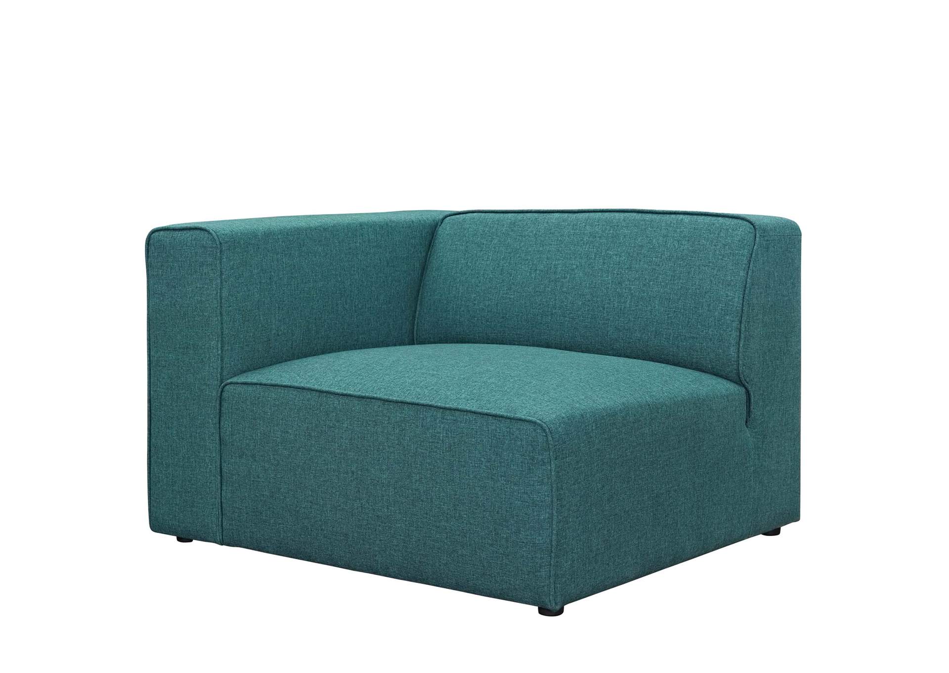 Teal Mingle Fabric Left-Facing Sofa,Modway