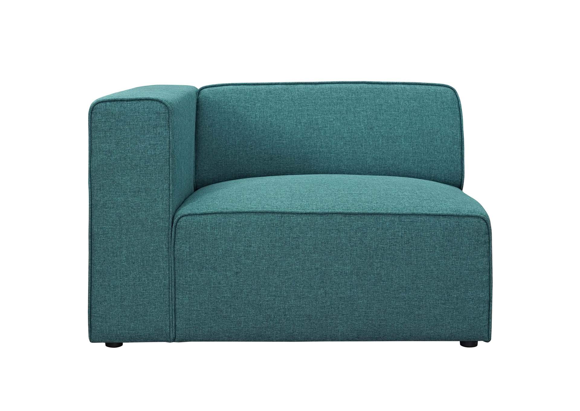 Teal Mingle Fabric Left-Facing Sofa,Modway