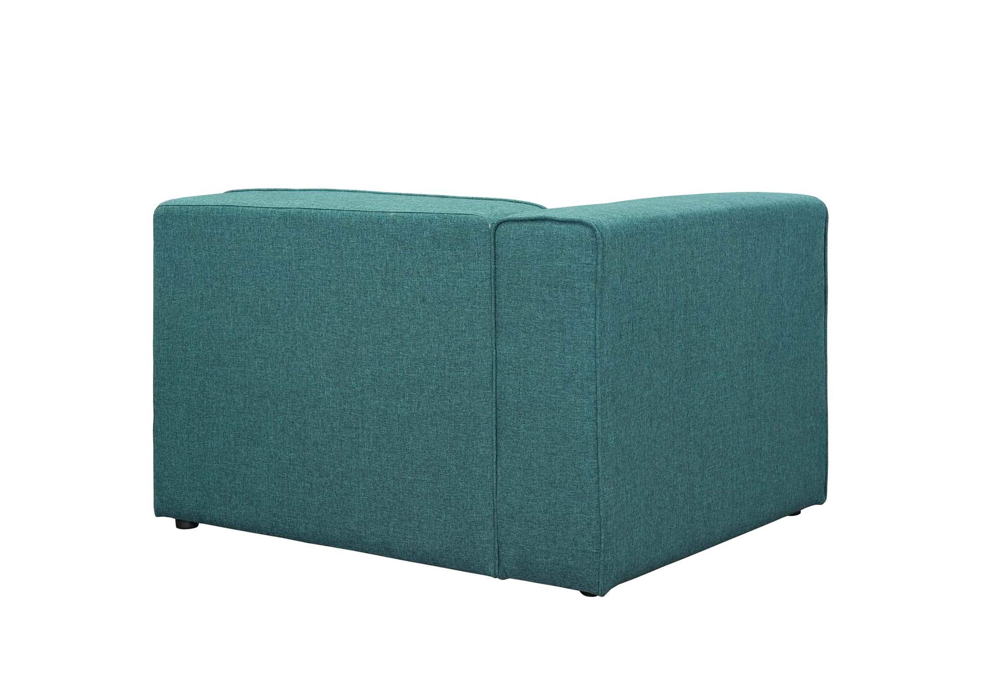 Teal Mingle Fabric Left-Facing Sofa,Modway