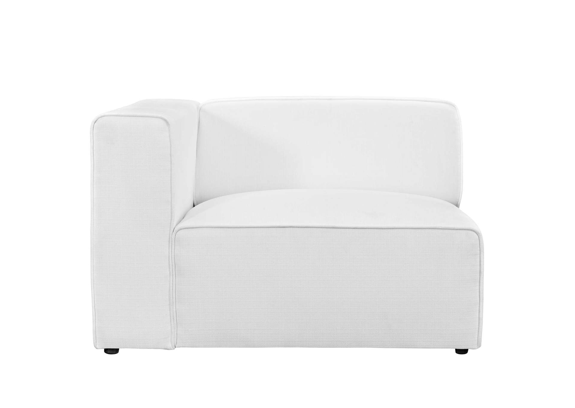 White Mingle Fabric Left-Facing Sofa,Modway