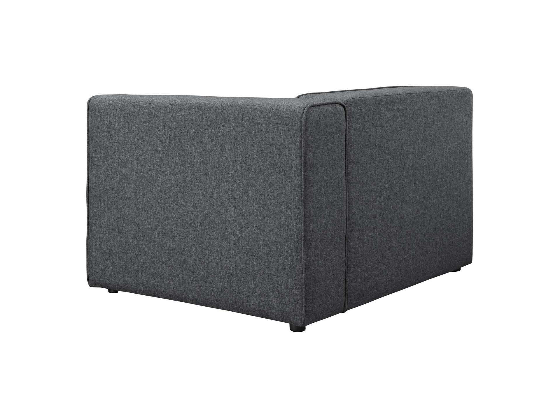 Gray Mingle Fabric Right-Facing Sofa,Modway