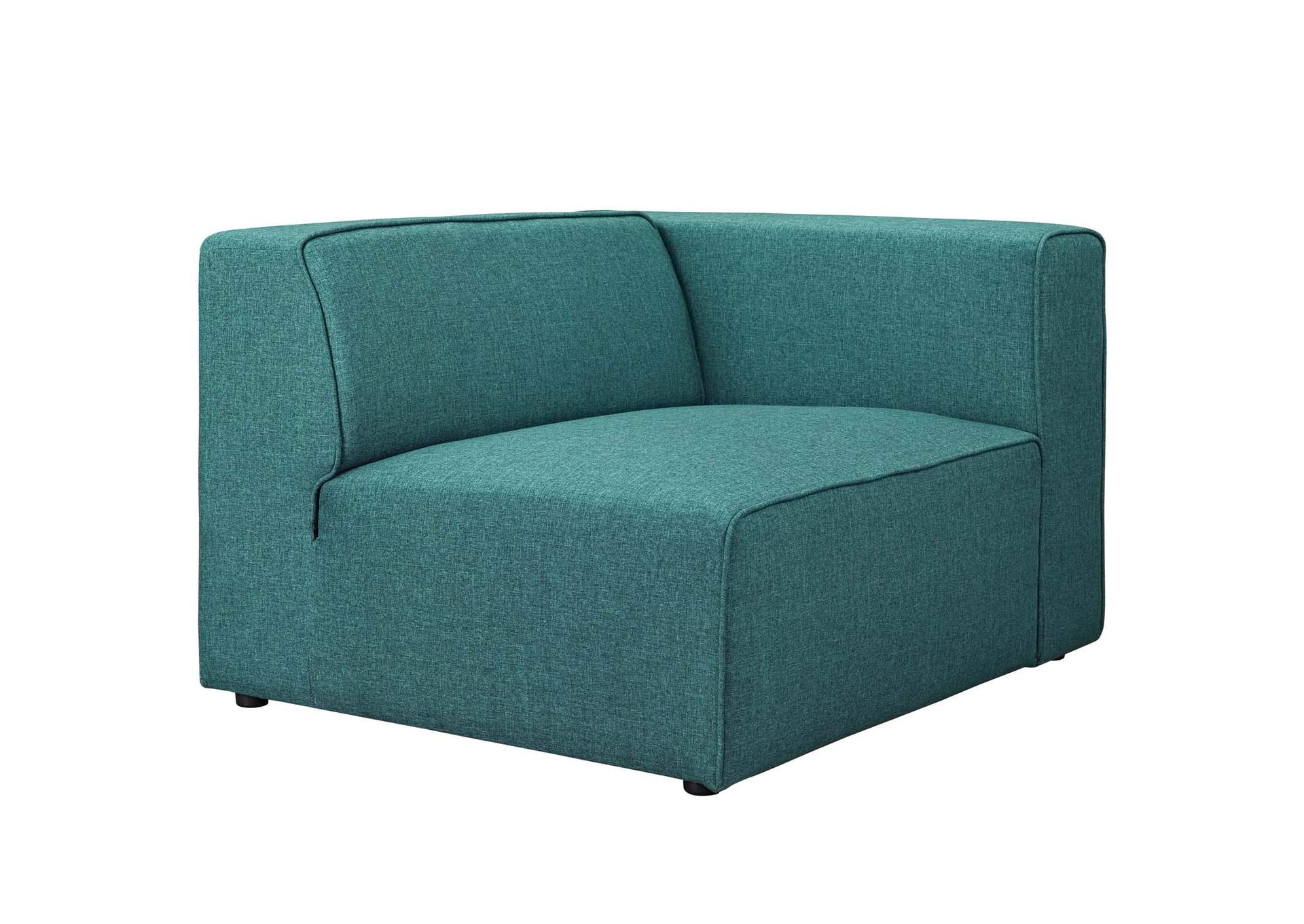 Teal Mingle Fabric Right-Facing Sofa,Modway