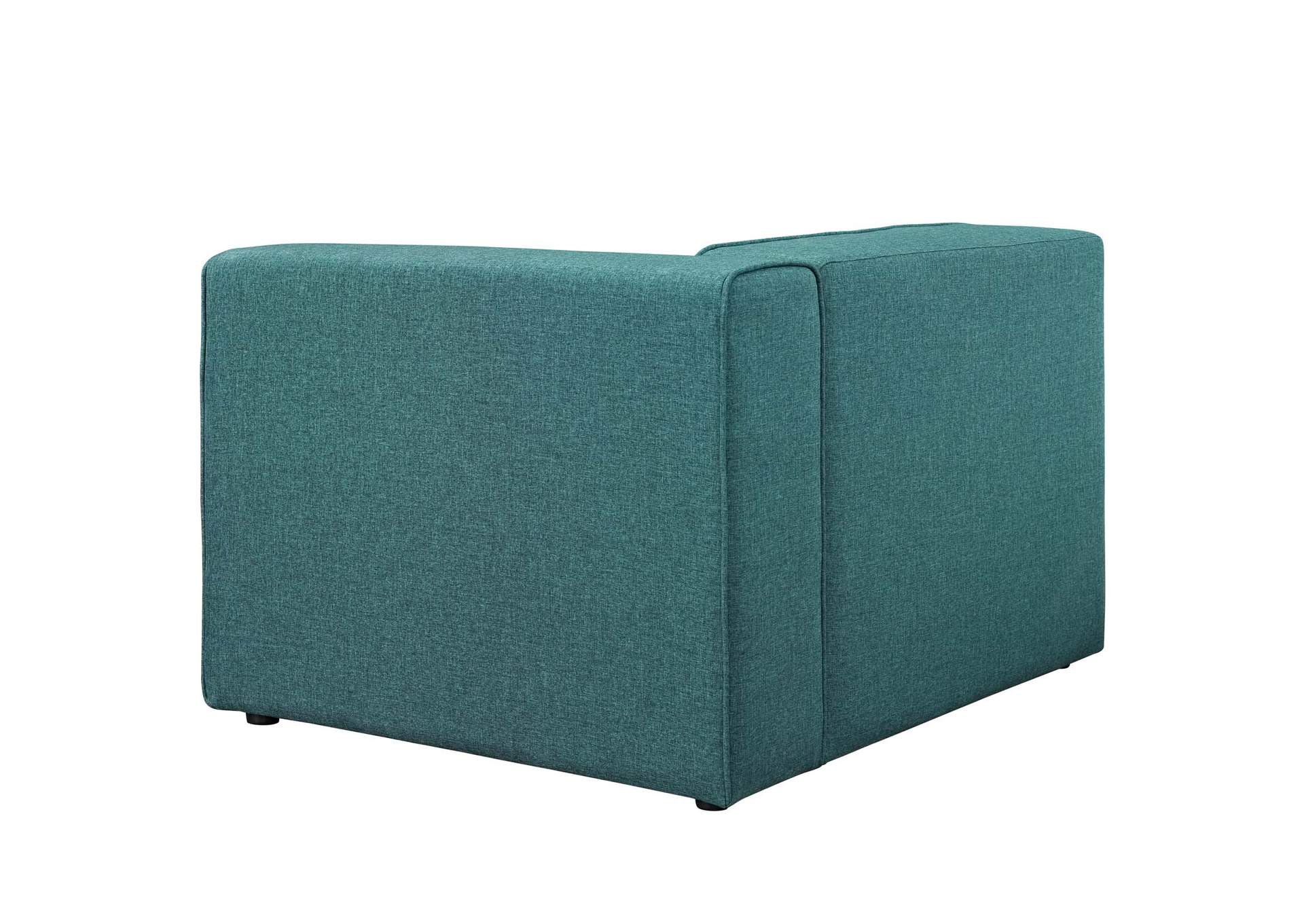 Teal Mingle Fabric Right-Facing Sofa,Modway