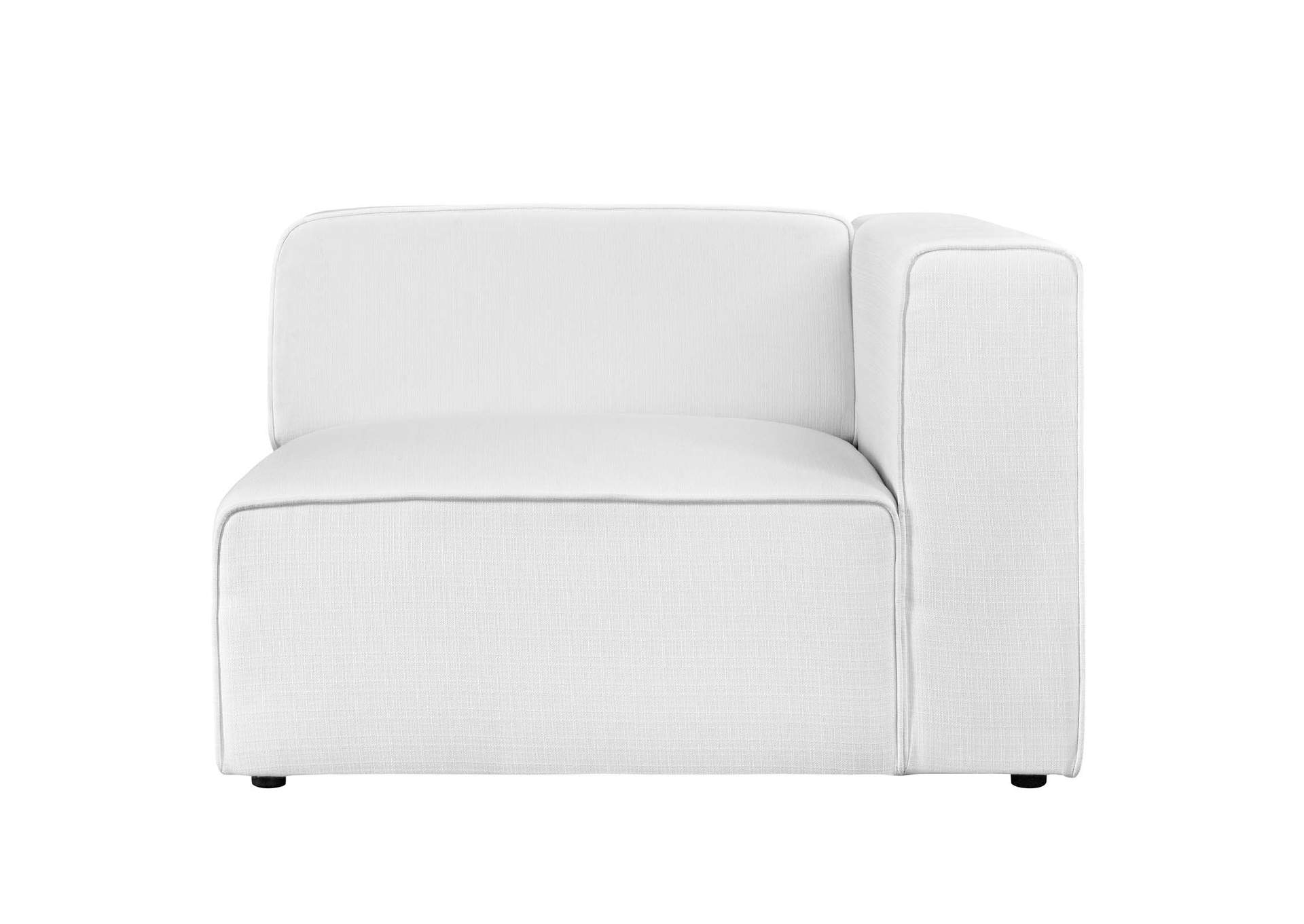 White Mingle Fabric Right-Facing Sofa,Modway