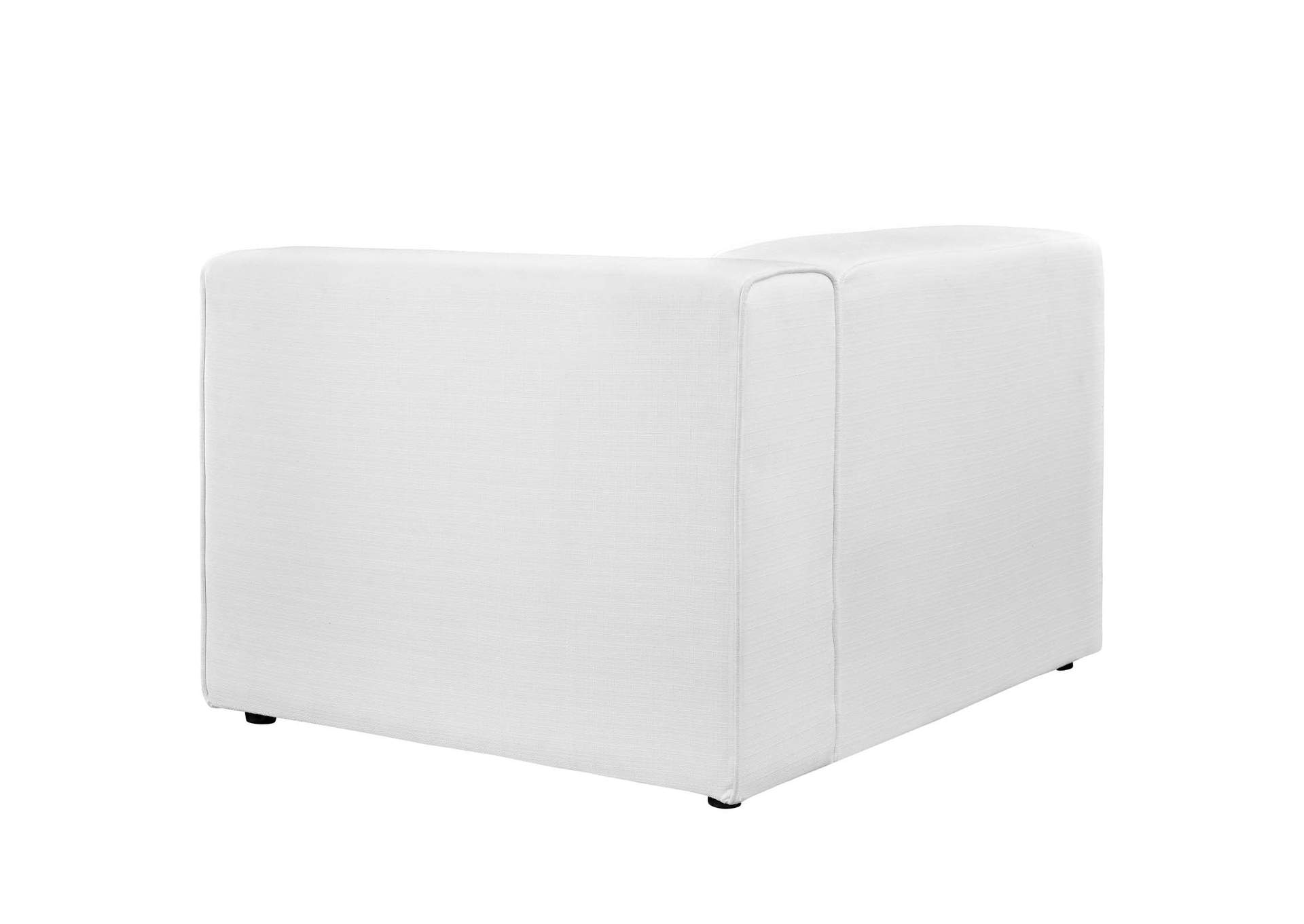 White Mingle Fabric Right-Facing Sofa,Modway