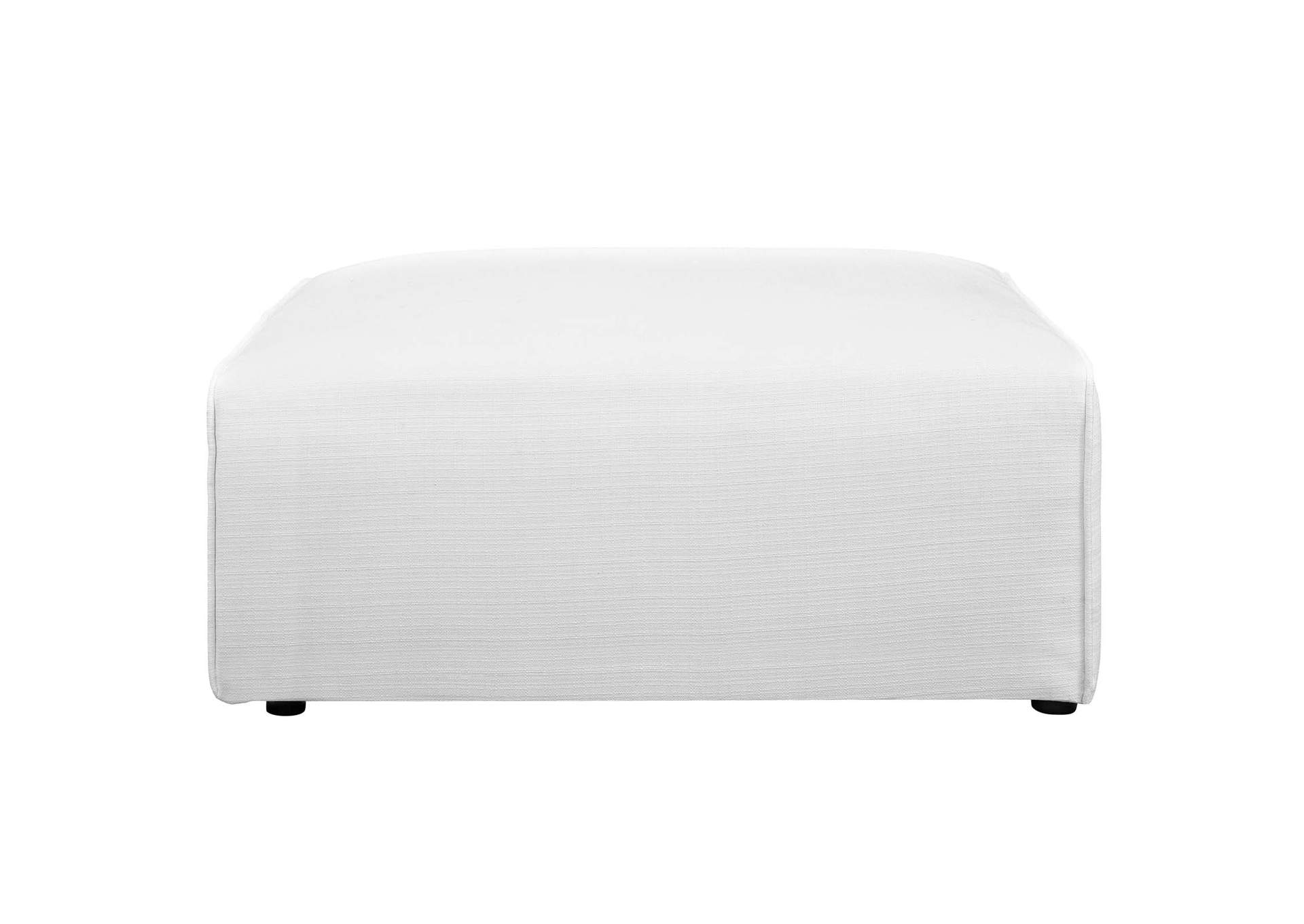 White Mingle Fabric Ottoman,Modway
