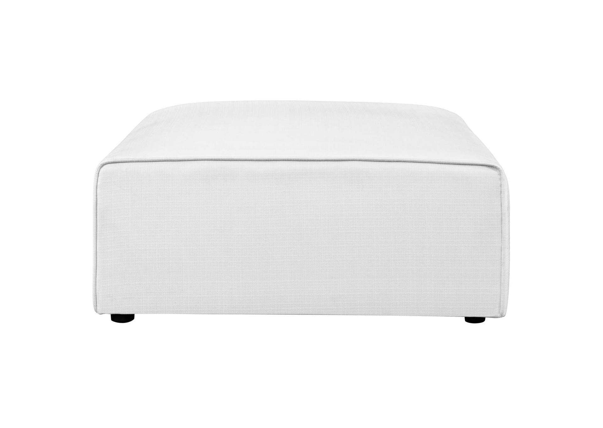 White Mingle Fabric Ottoman,Modway