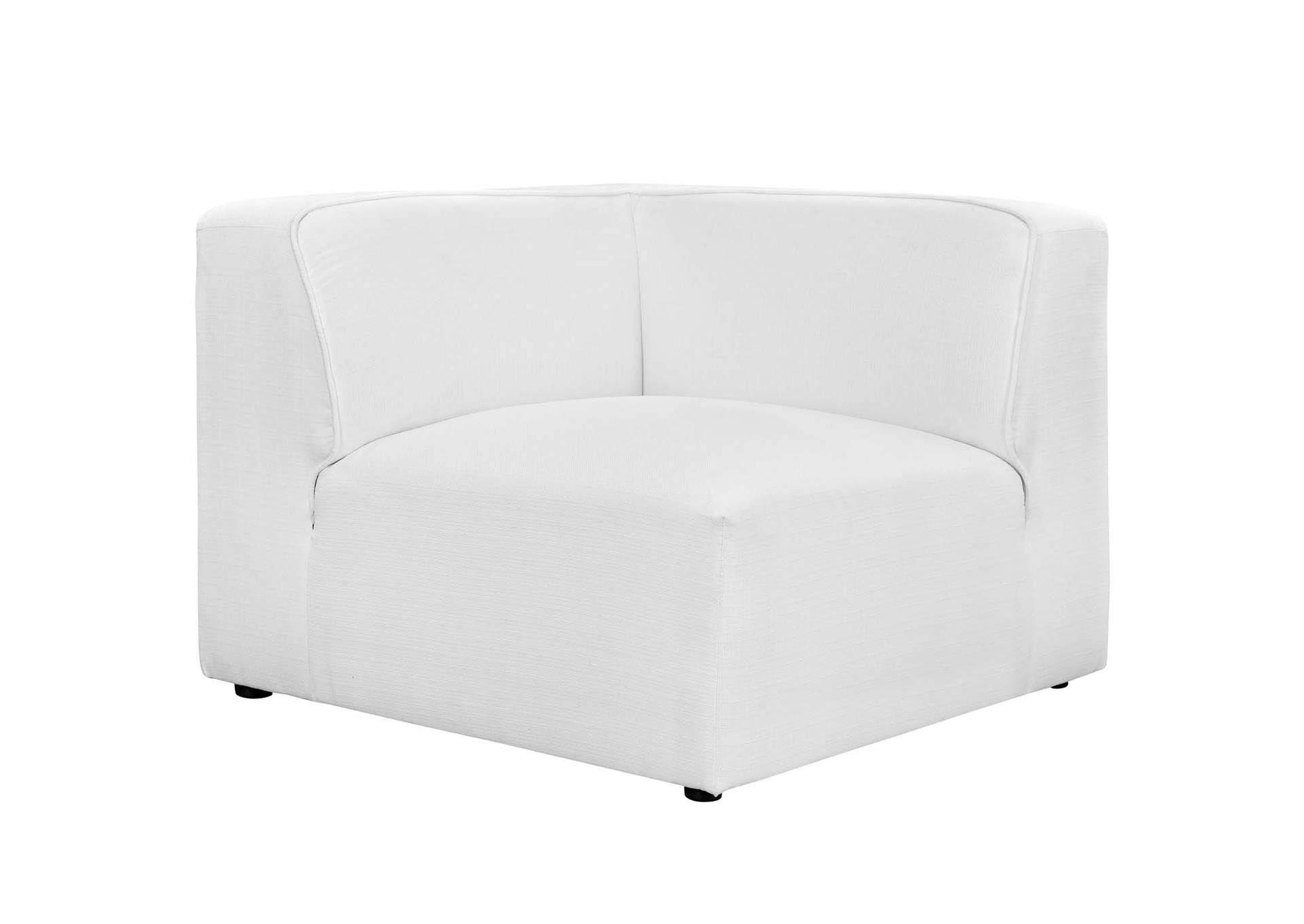 White Mingle Corner Sofa,Modway