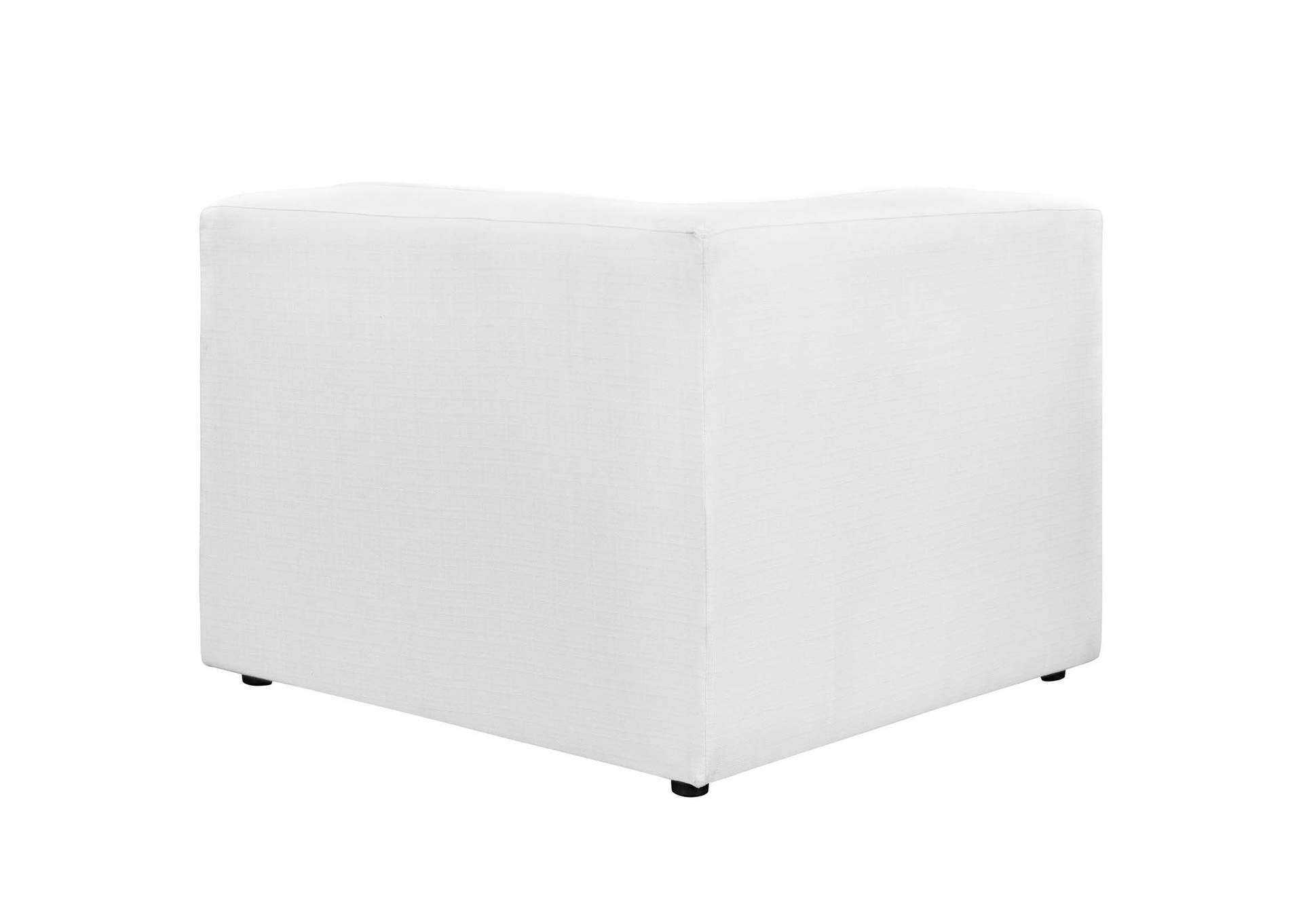 White Mingle Corner Sofa,Modway