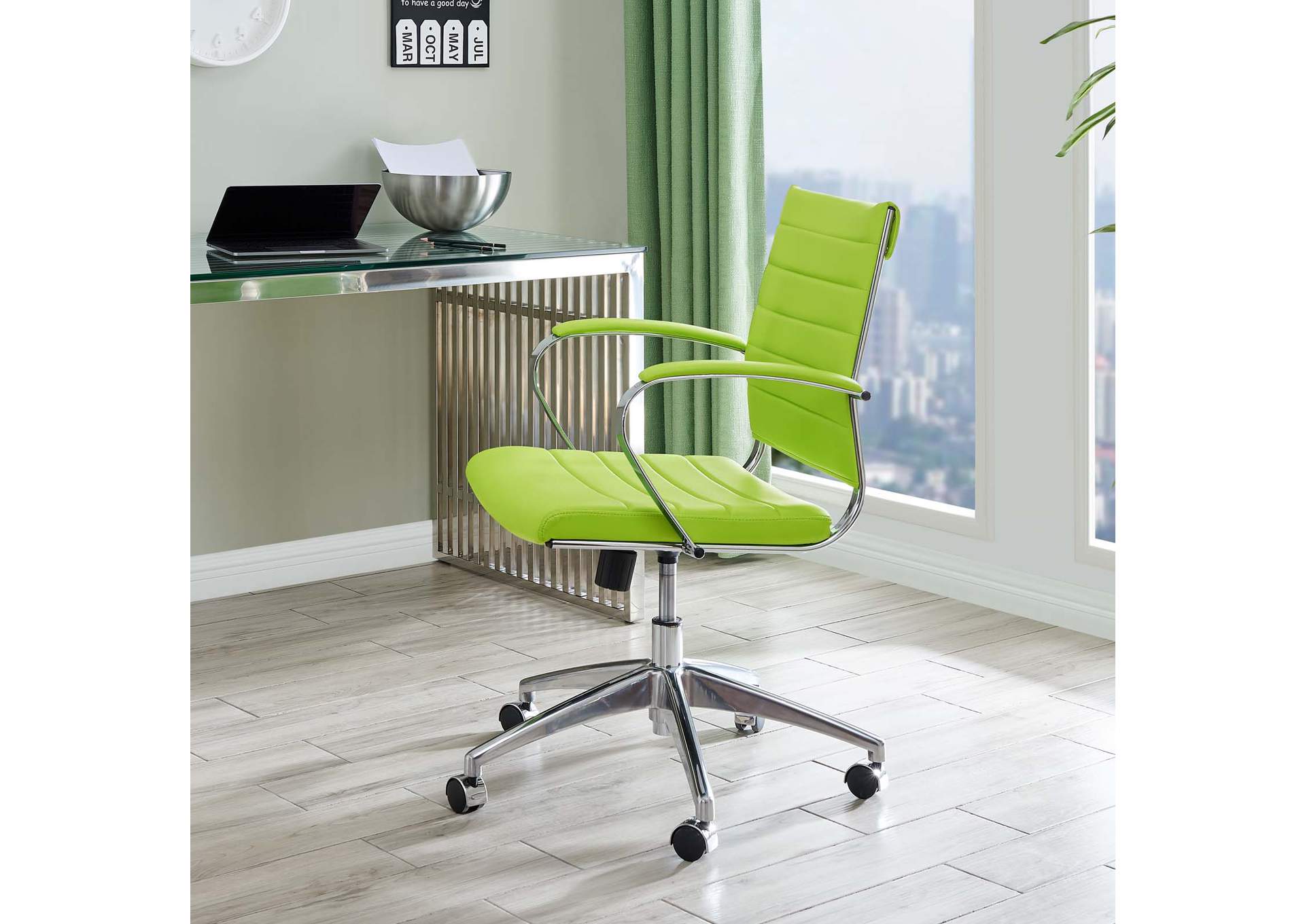 Bright Green Jive Mid Back Office Chair,Modway