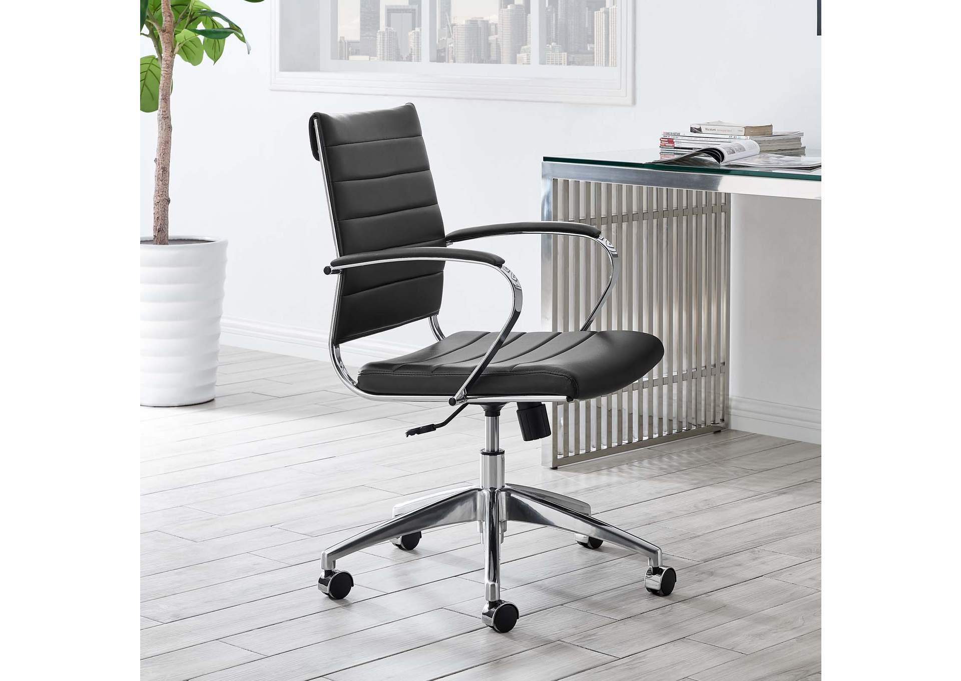 Black Jive Mid Back Office Chair,Modway