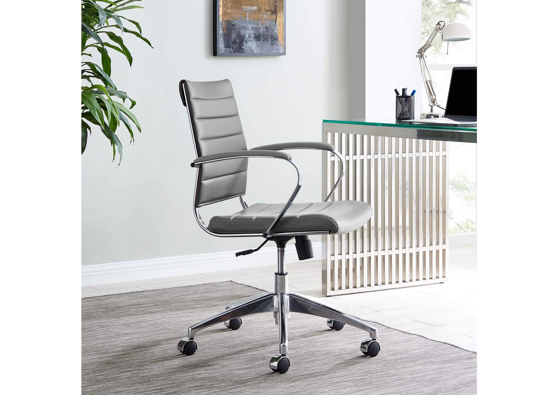 Gray Jive Mid Back Office Chair,Modway