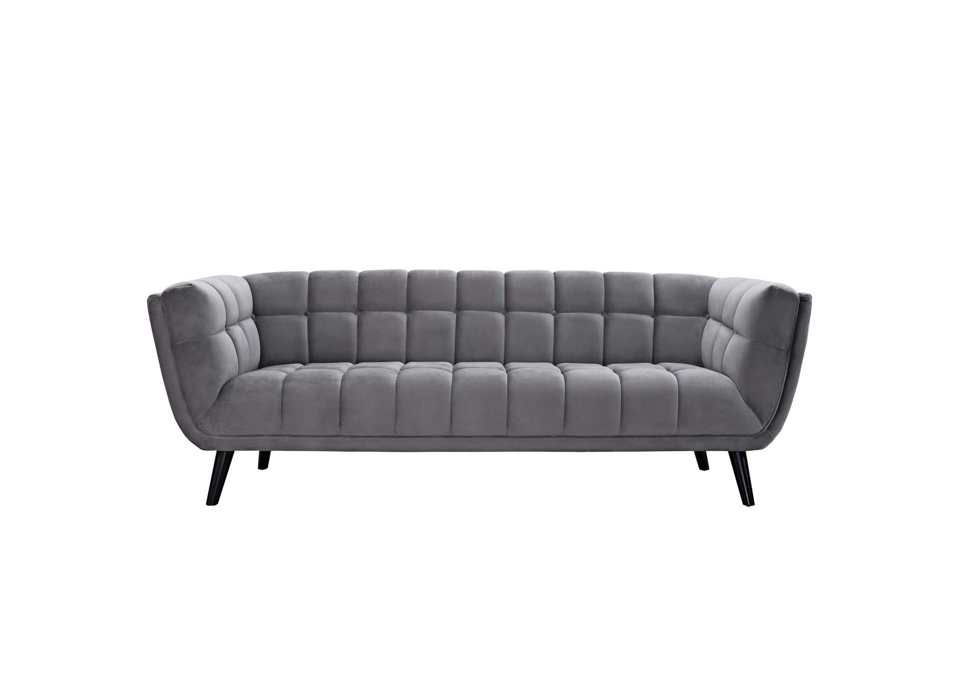 Gray Bestow Performance Velvet Sofa,Modway
