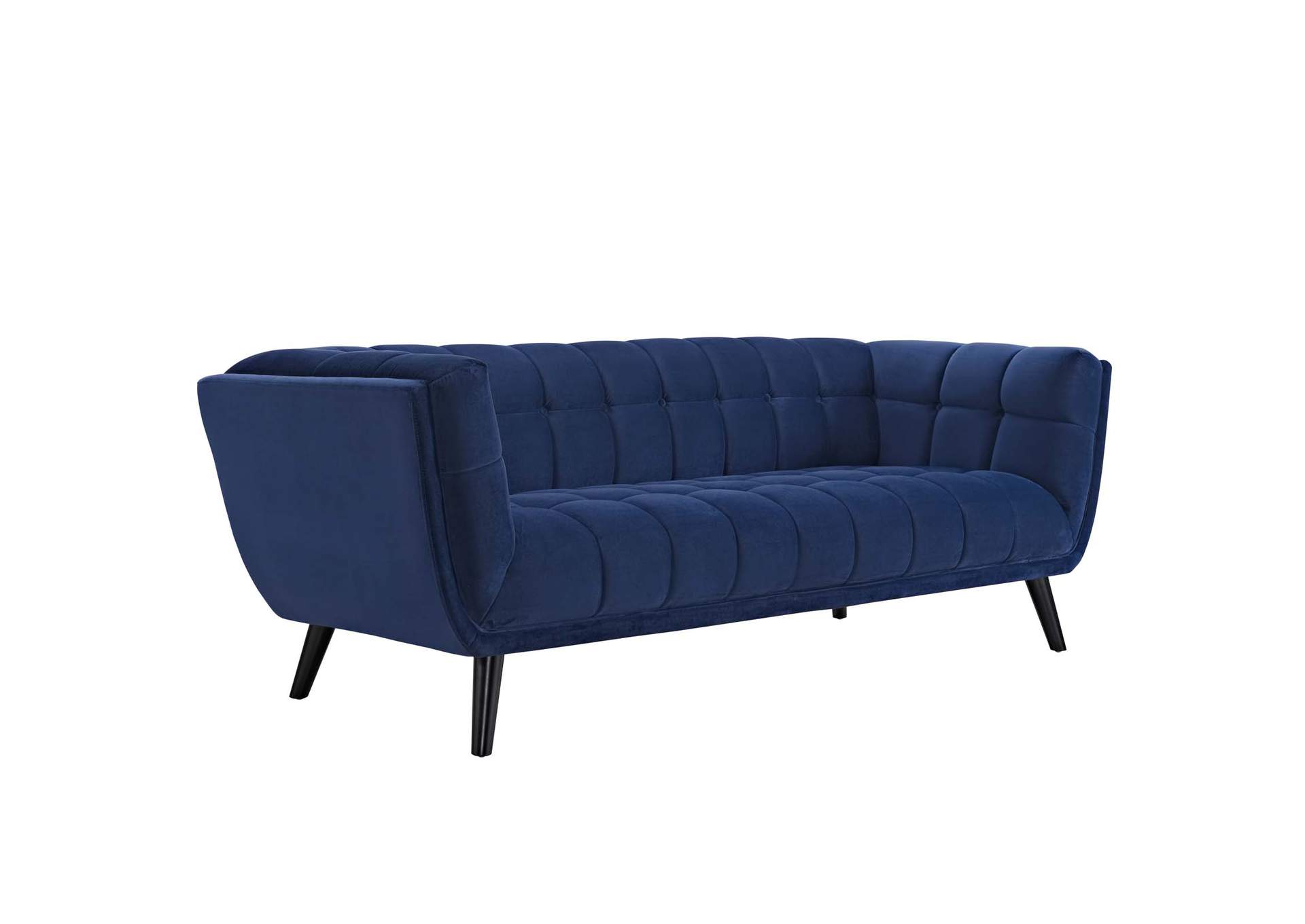 Navy Bestow Performance Velvet Sofa,Modway