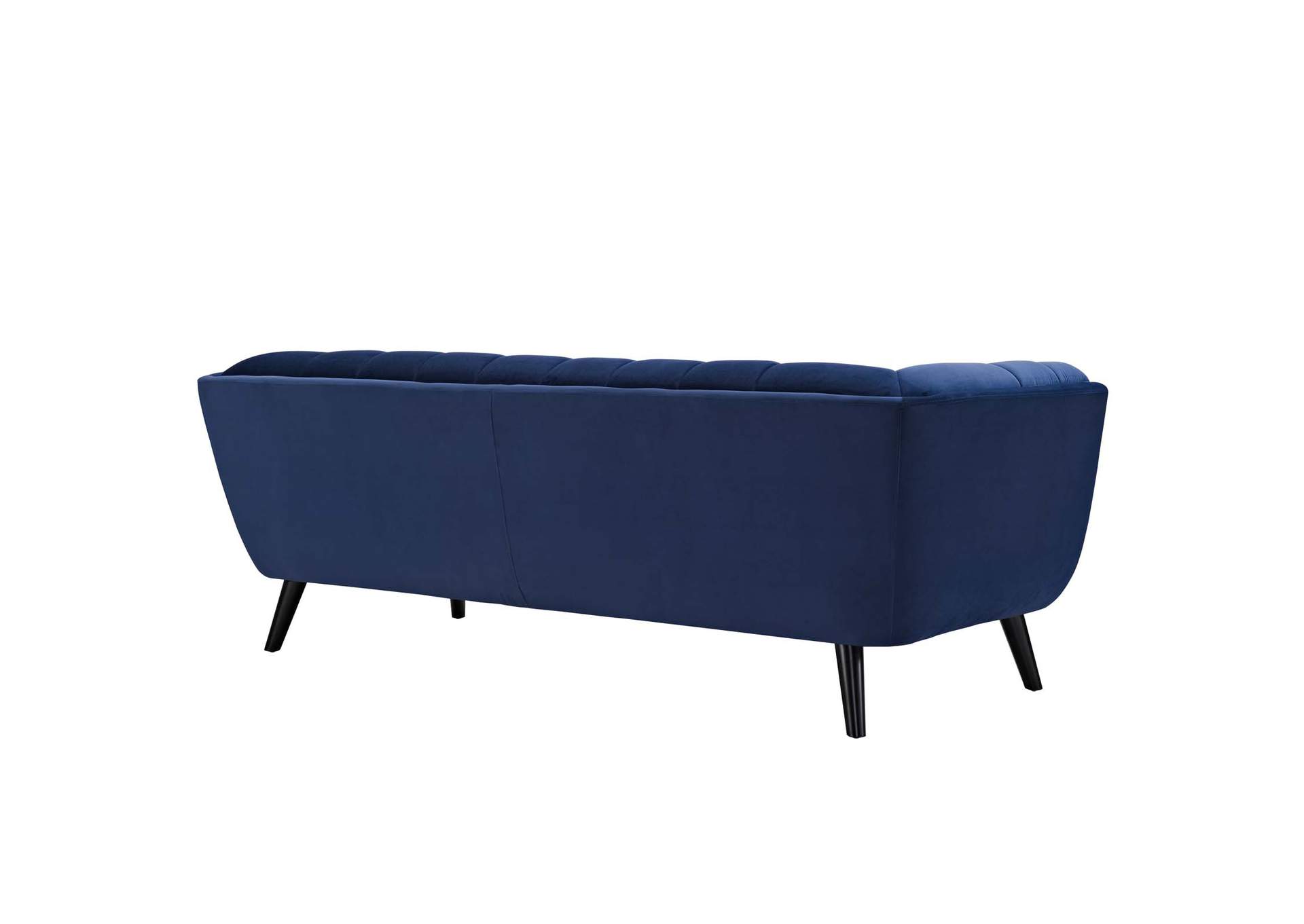 Navy Bestow Performance Velvet Sofa,Modway
