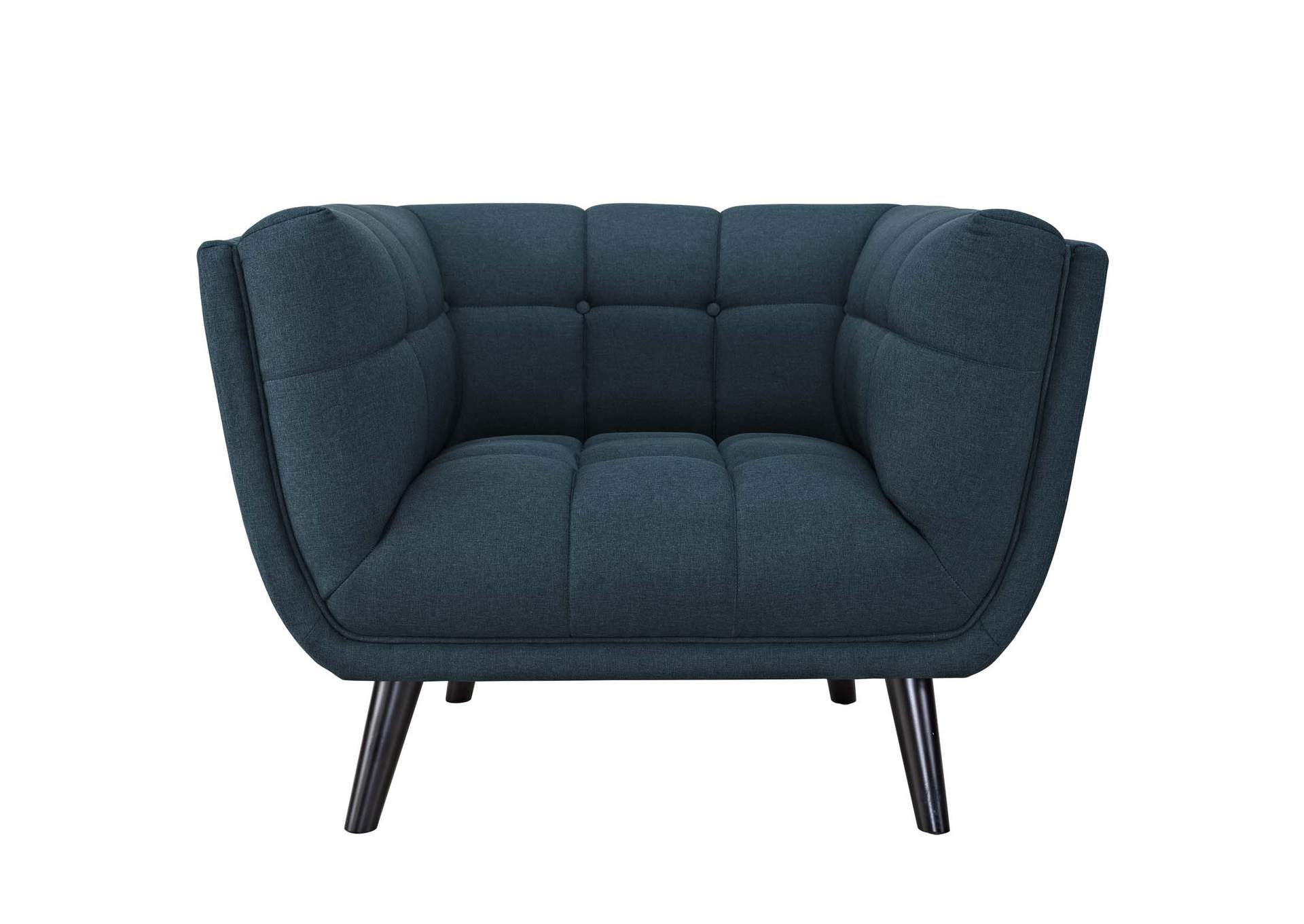 Blue Bestow Upholstered Fabric Arm Chair,Modway