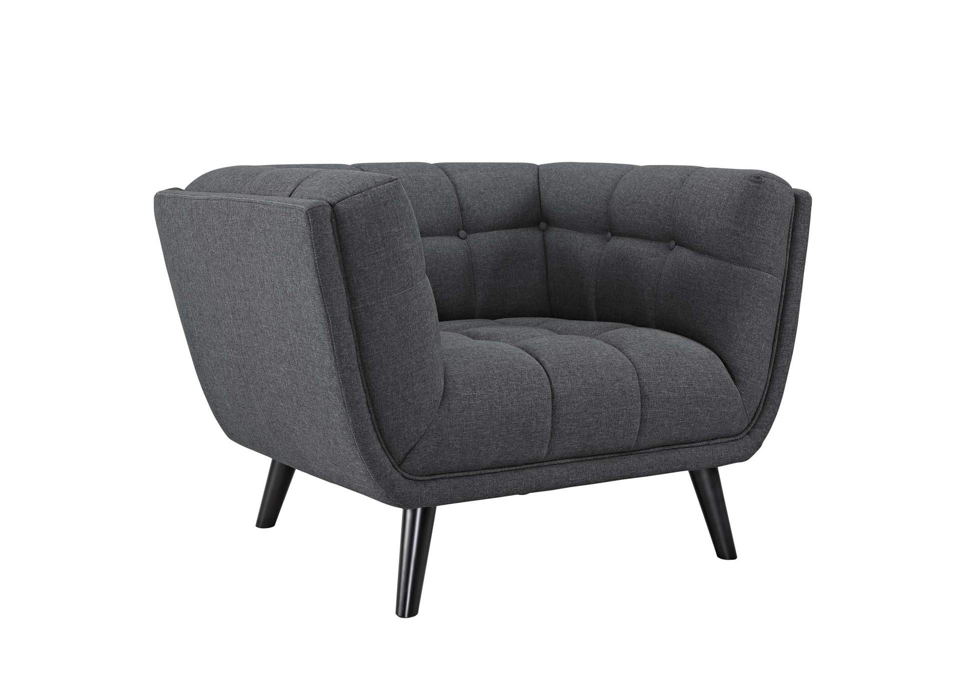 Gray Bestow Upholstered Fabric Arm Chair,Modway