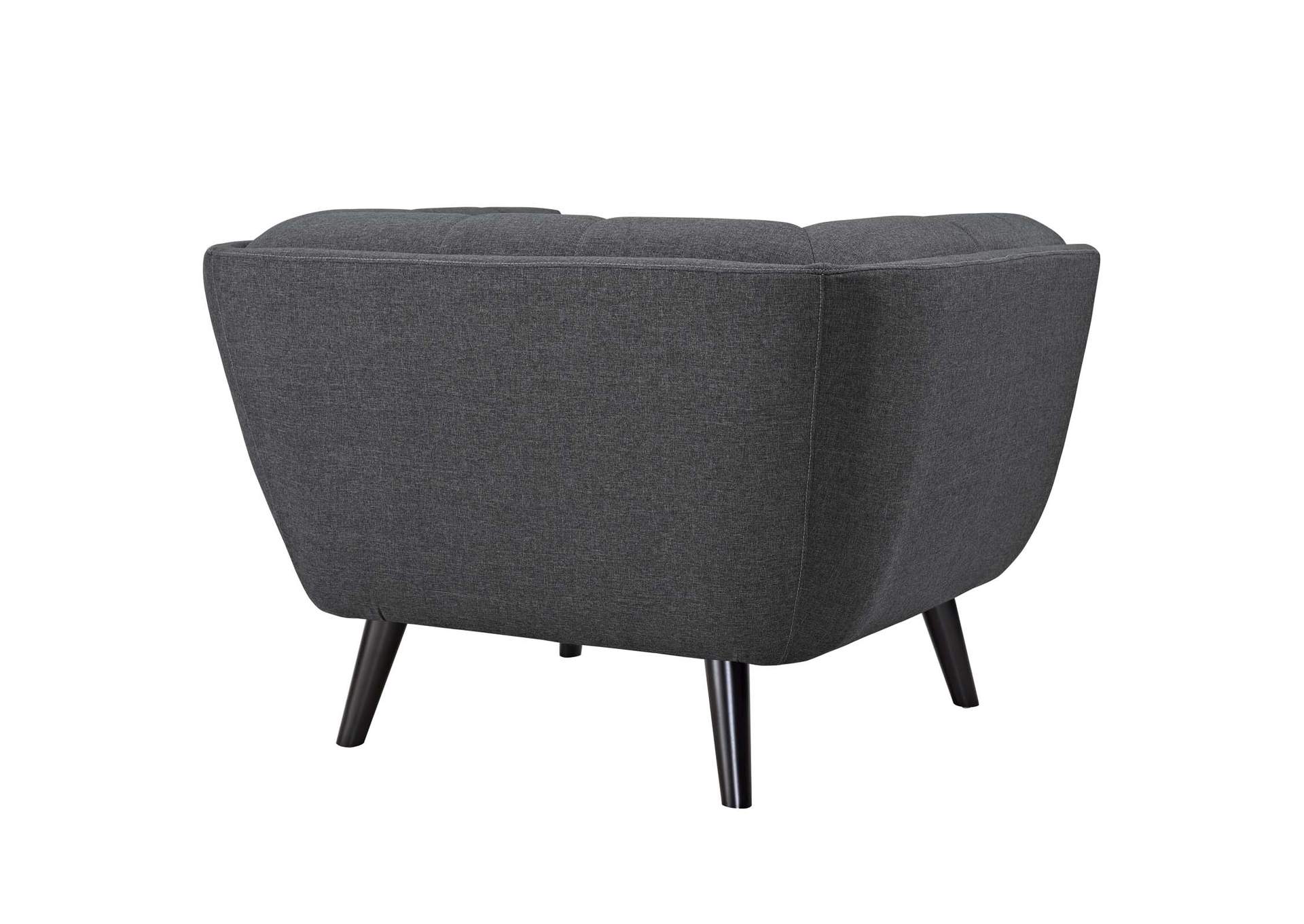 Gray Bestow Upholstered Fabric Arm Chair,Modway