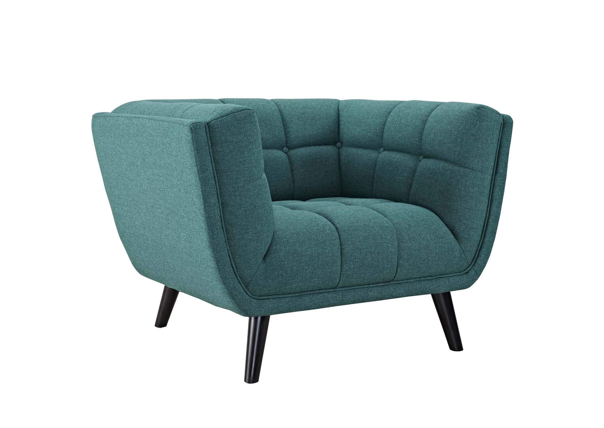 Teal Bestow Upholstered Fabric Arm Chair,Modway