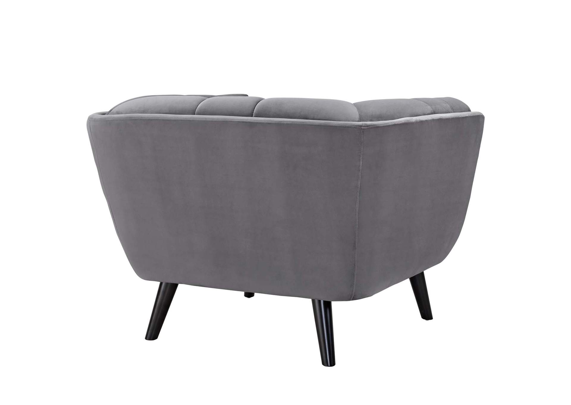 Gray Bestow Performance Velvet Arm Chair,Modway