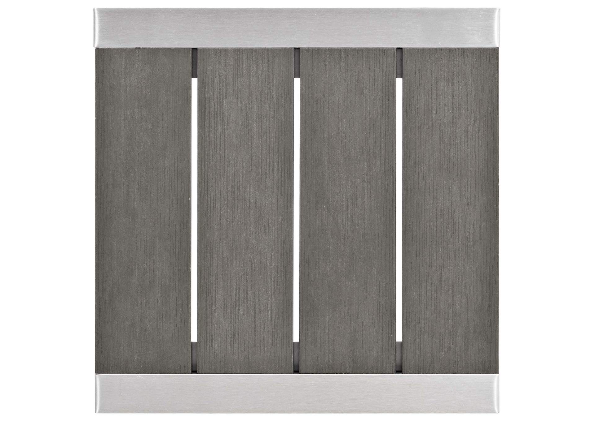 Silver Gray Shore 3 Piece Outdoor Patio Aluminum Chaise with Cushions,Modway
