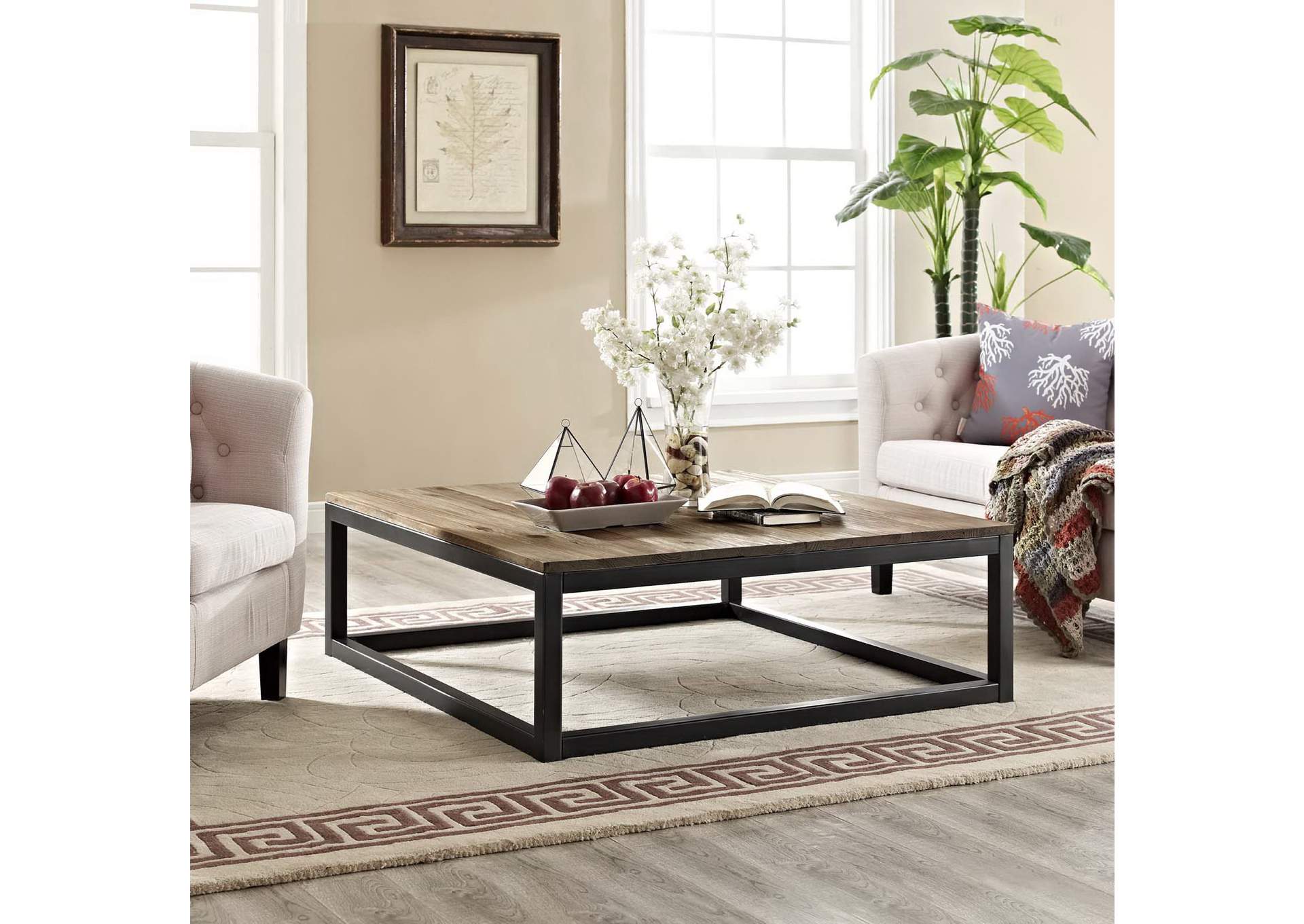 Brown Attune Large Coffee Table,Modway