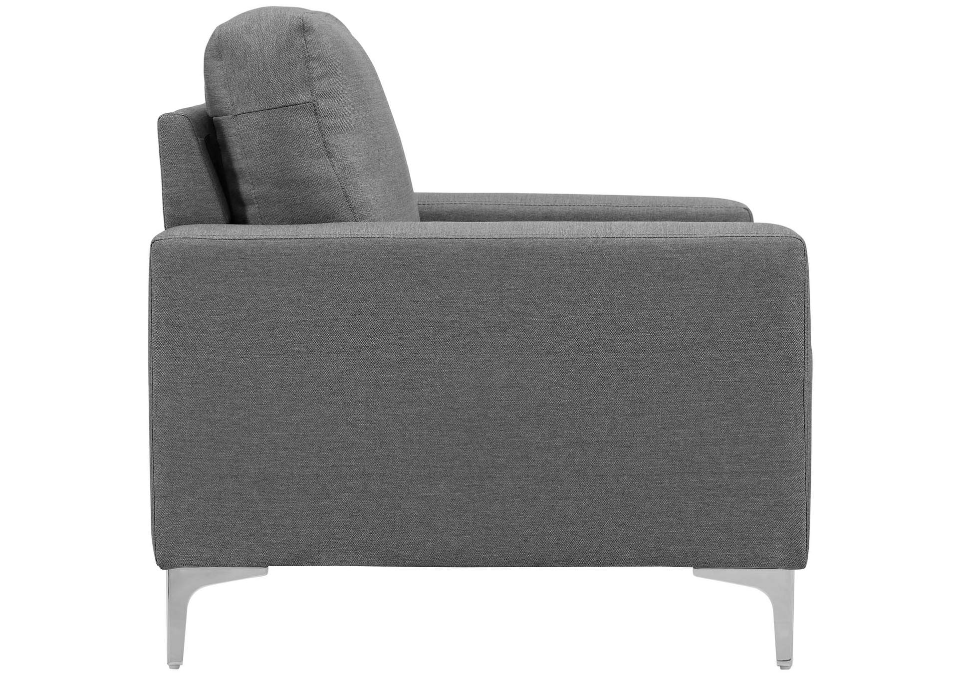 Gray Allure Upholstered Arm Chair,Modway