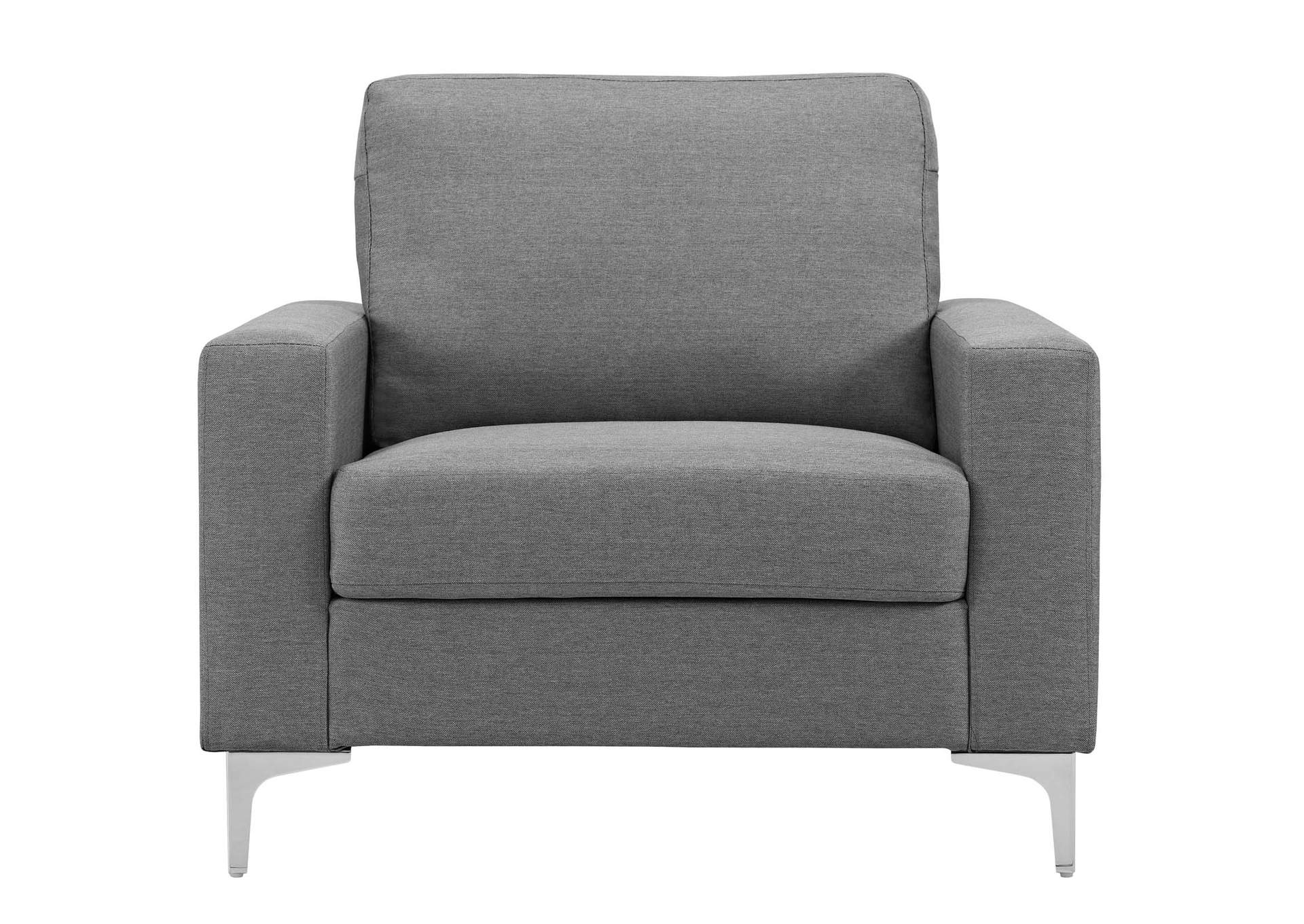 Gray Allure Upholstered Arm Chair,Modway