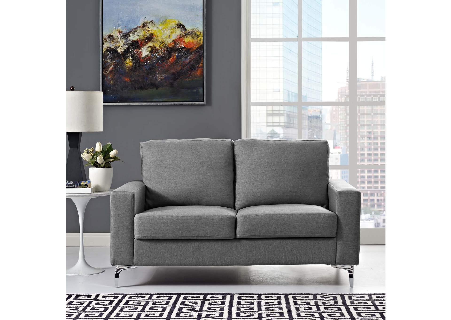 Gray Allure Upholstered Sofa,Modway