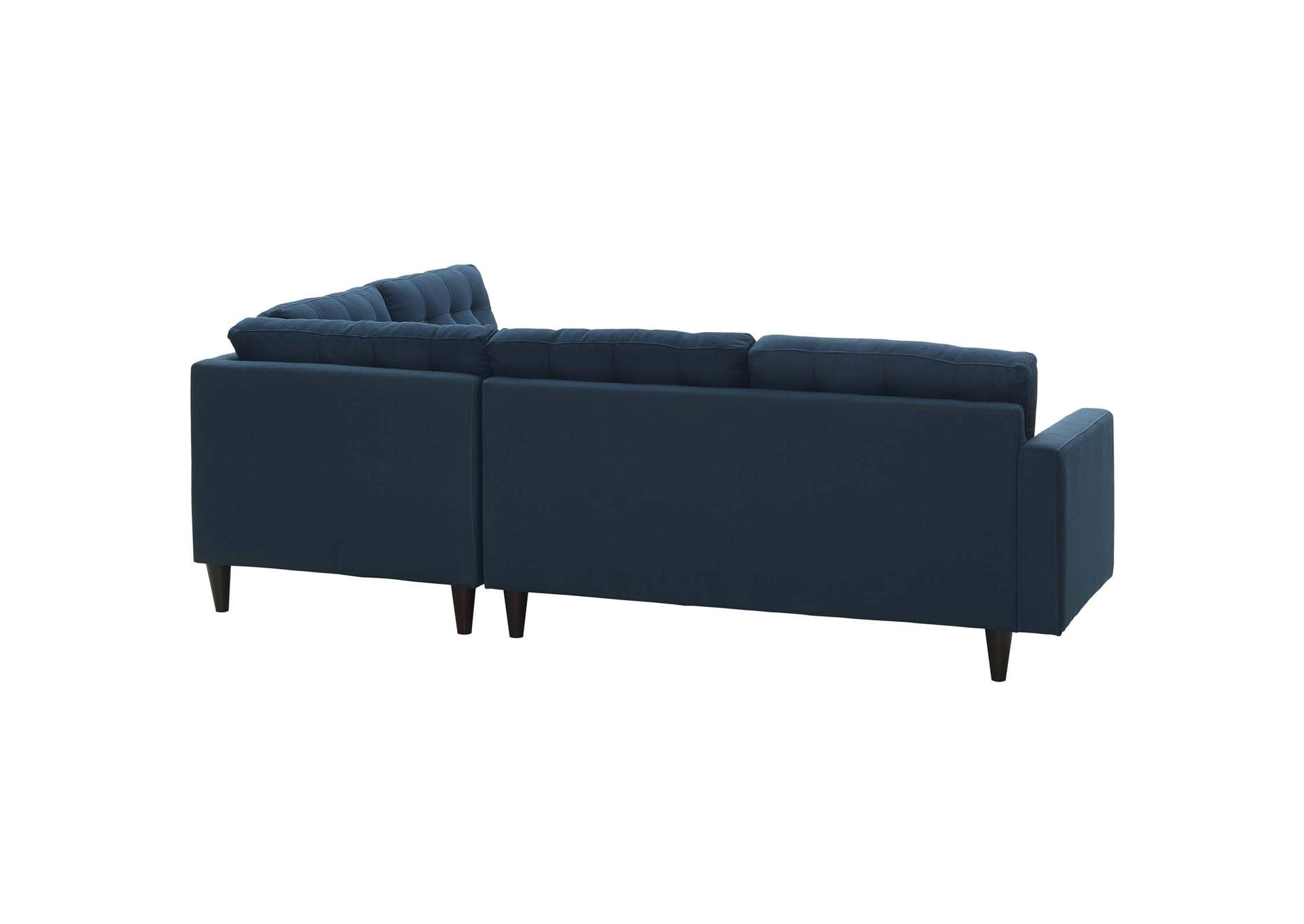 Azure Empress 2 Piece Upholstered Fabric Right Facing Bumper Sectional,Modway