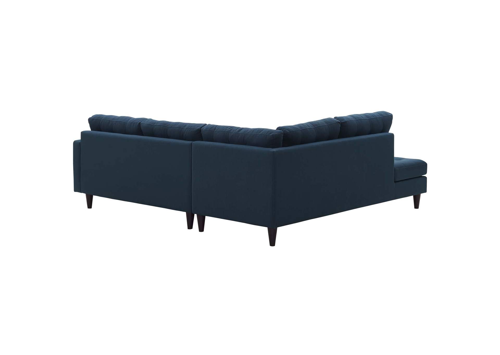 Azure Empress 2 Piece Upholstered Fabric Left Facing Bumper Sectional,Modway