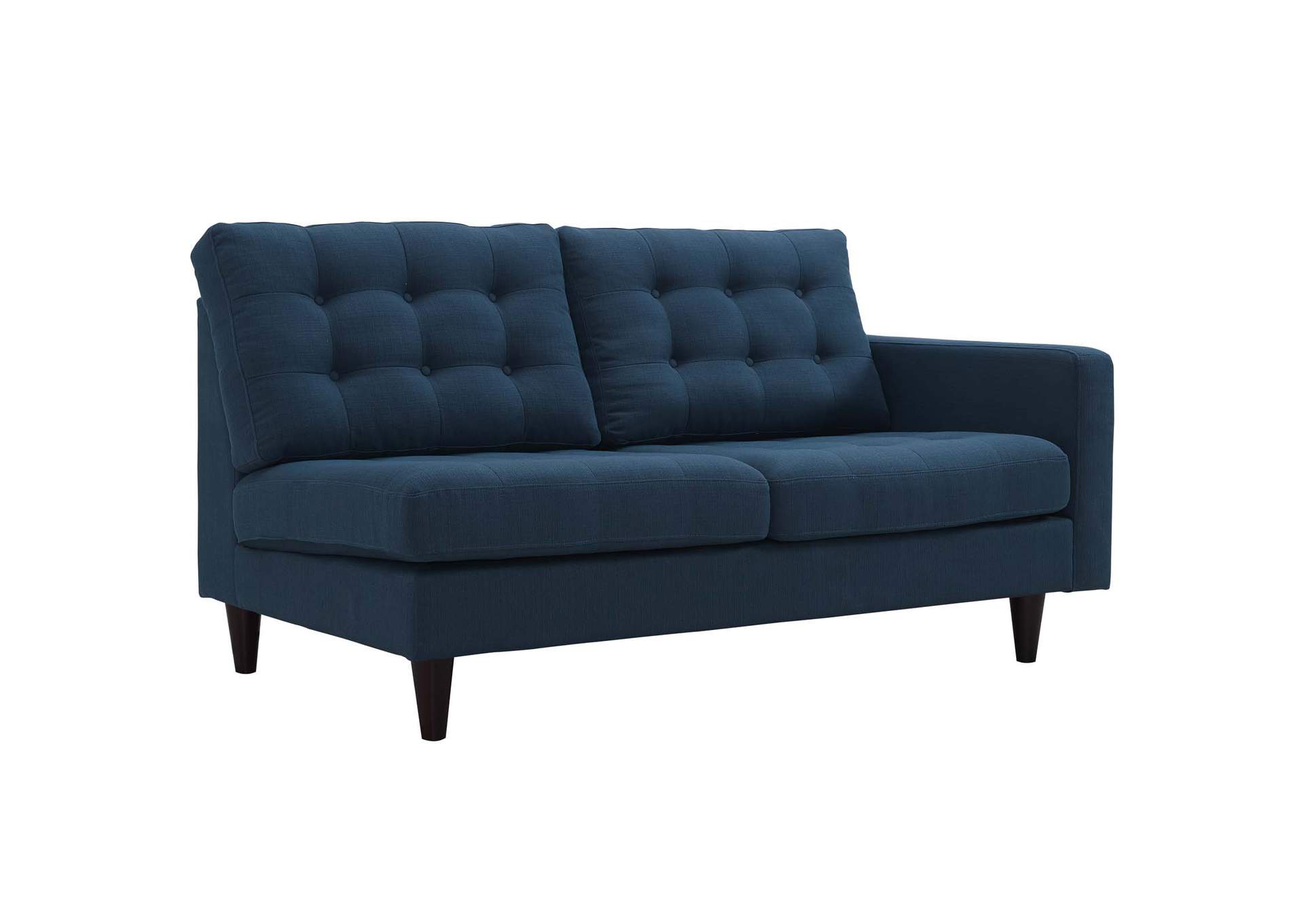 Azure Empress 2 Piece Upholstered Fabric Left Facing Bumper Sectional,Modway