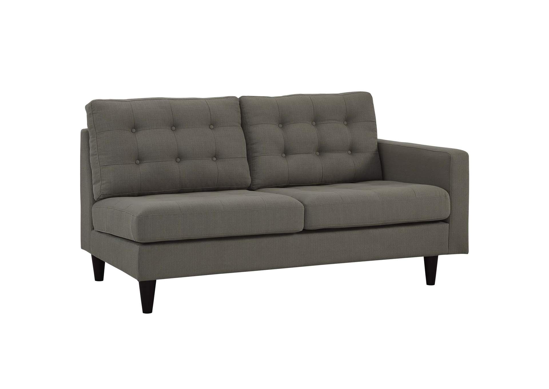 Granite Empress 2 Piece Upholstered Fabric Left Facing Bumper Sectional,Modway
