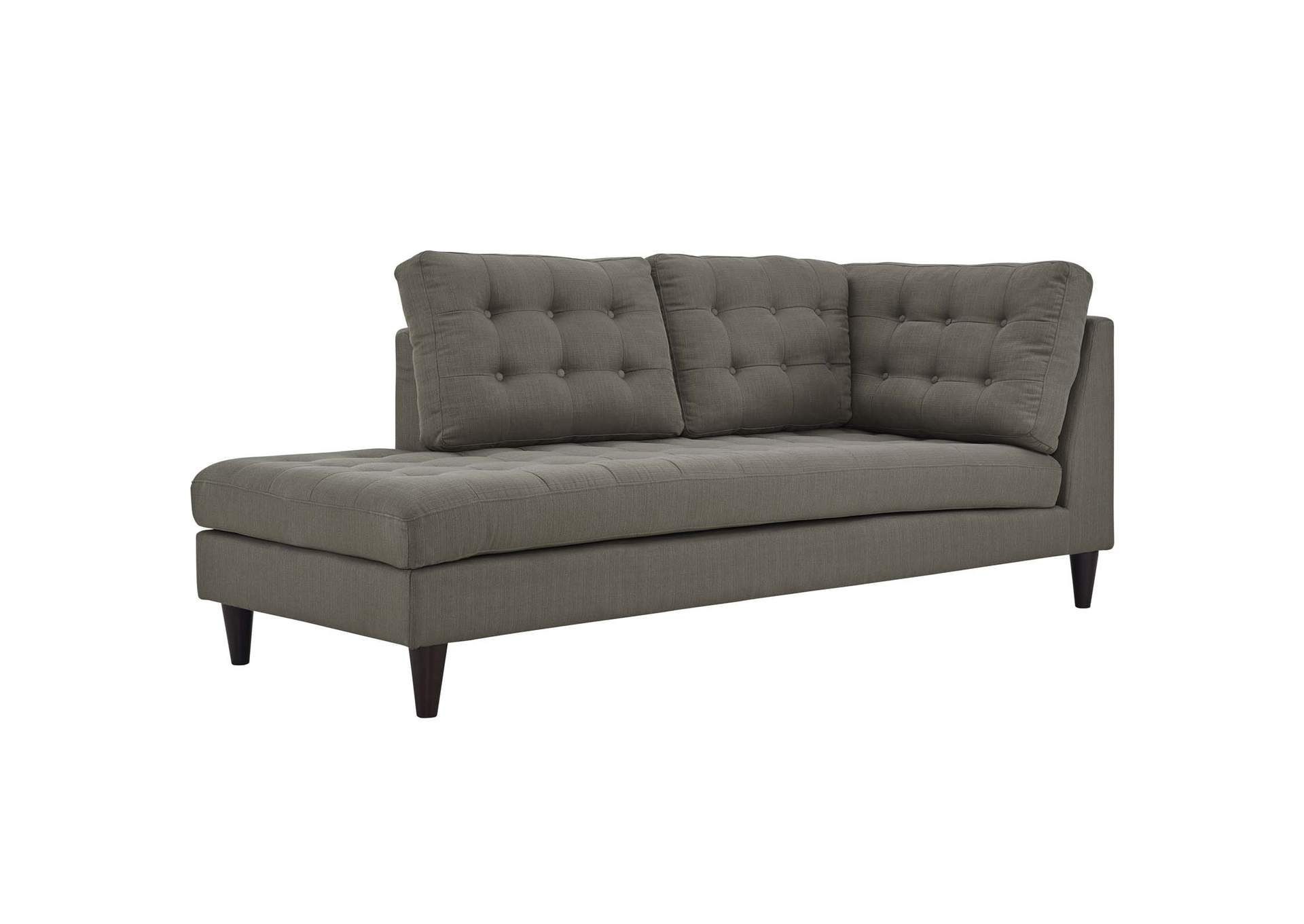 Granite Empress 2 Piece Upholstered Fabric Left Facing Bumper Sectional,Modway