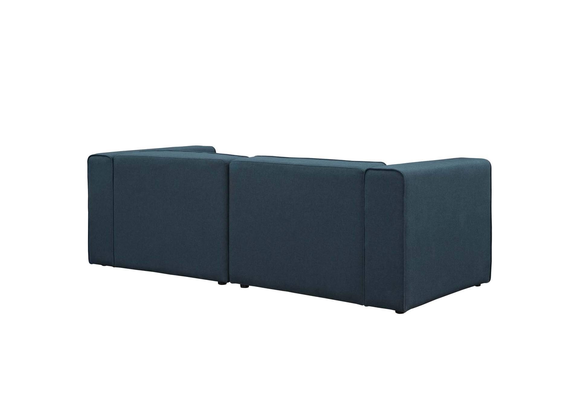 Blue Mingle 2 Piece Upholstered Fabric Sectional Sofa Set,Modway