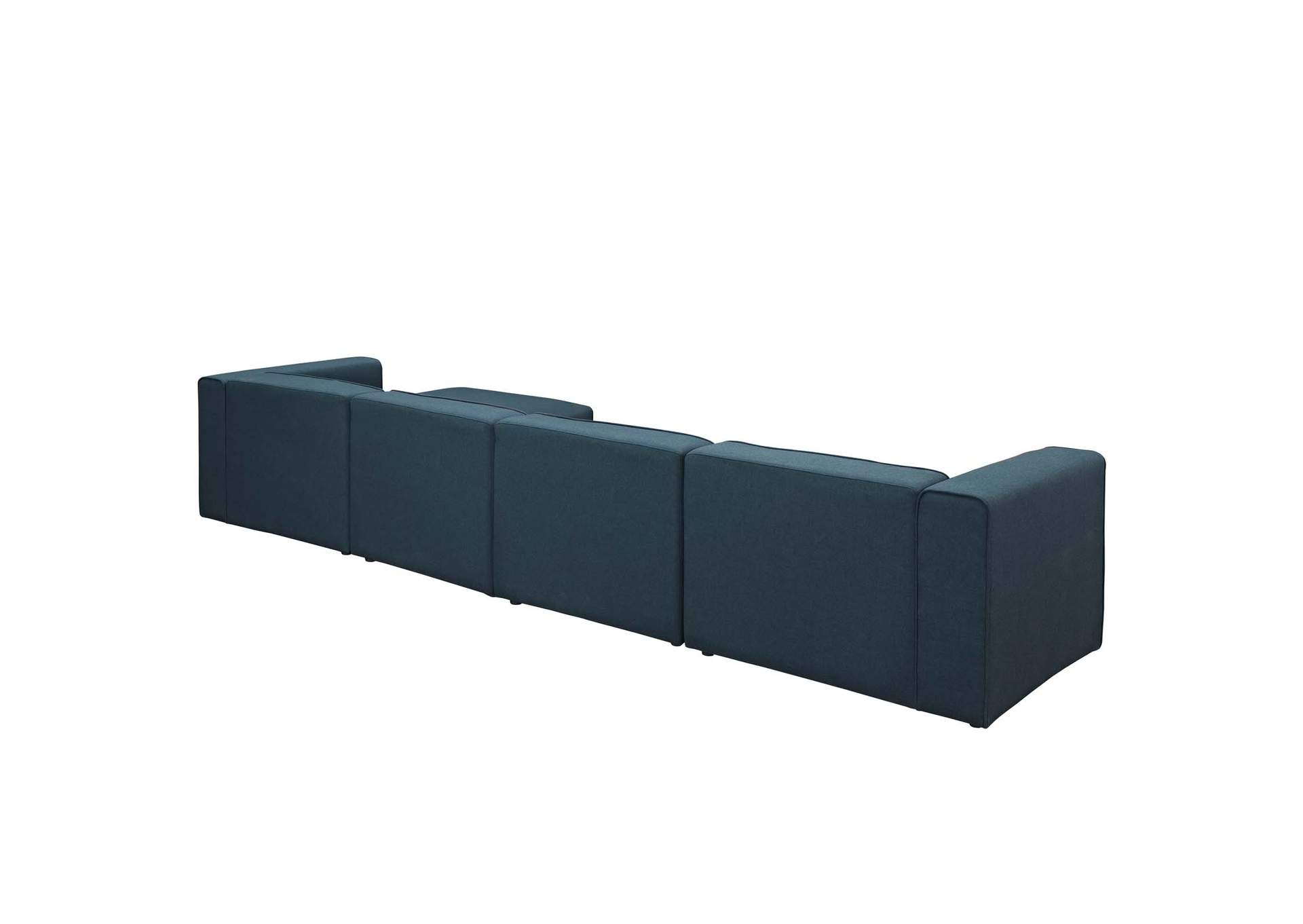 Blue Mingle 5 Piece Upholstered Fabric Sectional Sofa Set,Modway