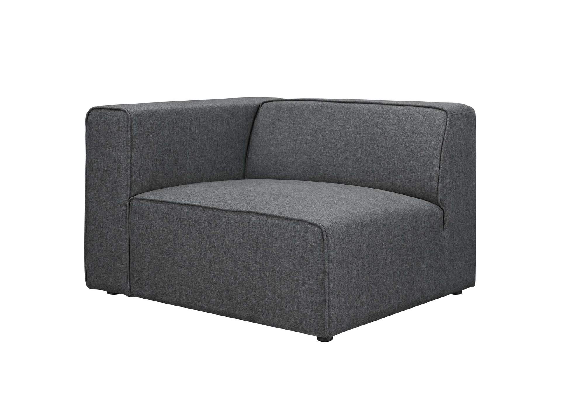 Gray Mingle 7 Piece Upholstered Fabric Sectional Sofa Set,Modway