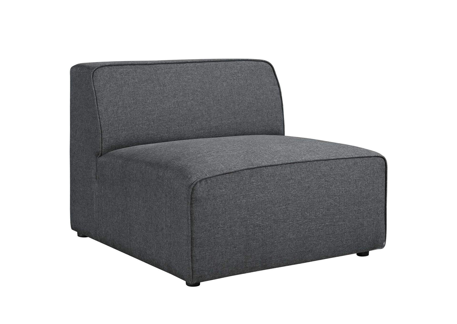 Gray Mingle 7 Piece Upholstered Fabric Sectional Sofa Set,Modway