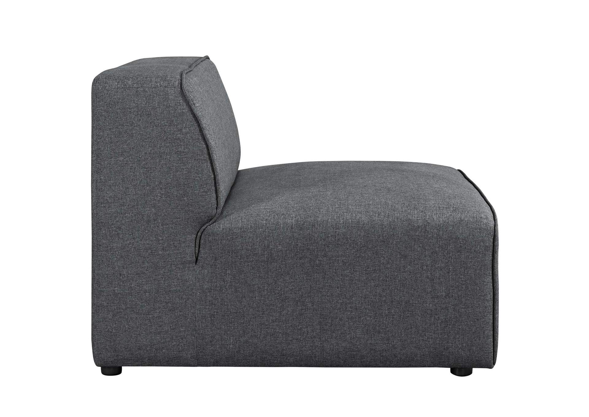 Gray Mingle 7 Piece Upholstered Fabric Sectional Sofa Set,Modway