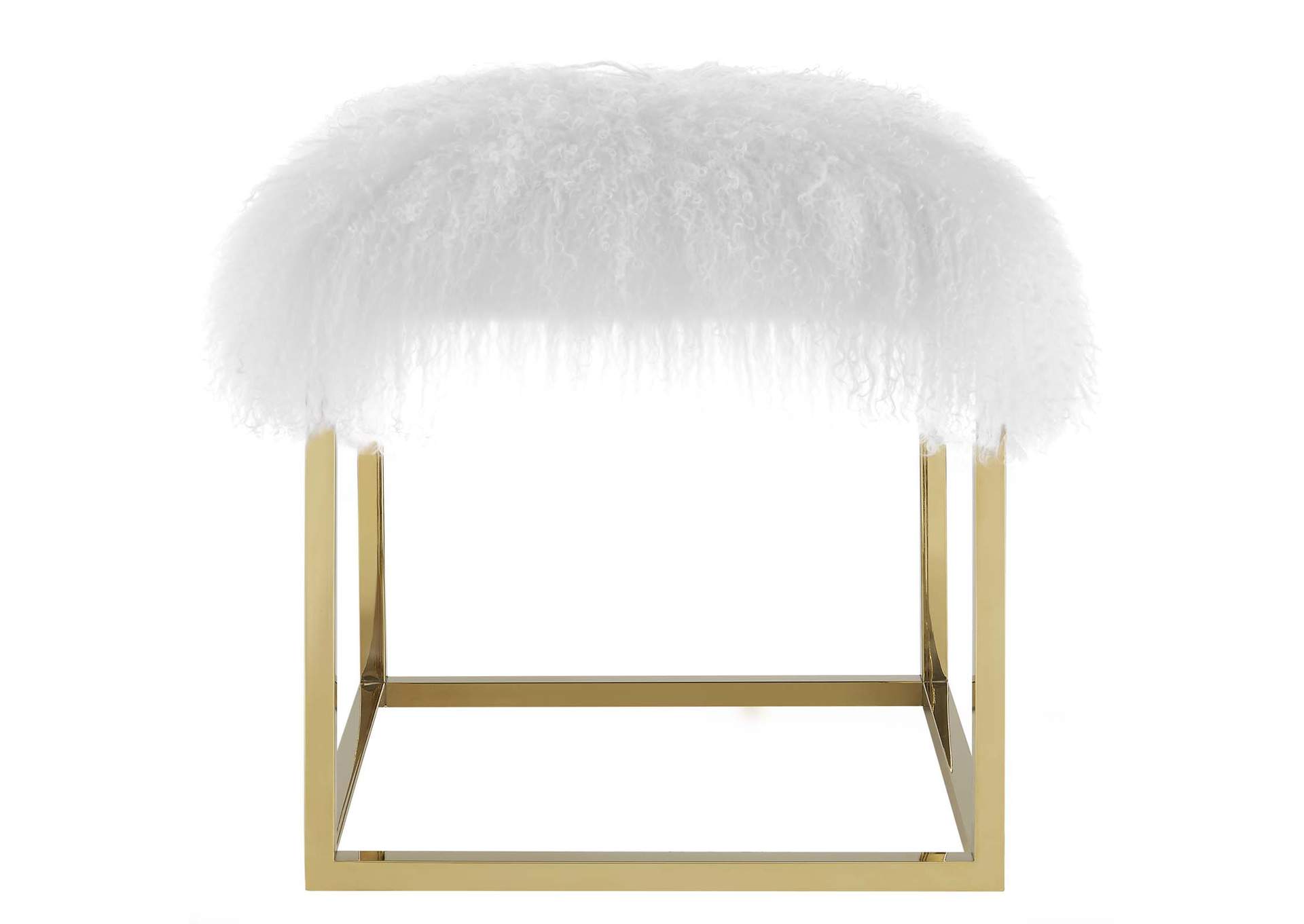 Gold White Anticipate Ottoman,Modway