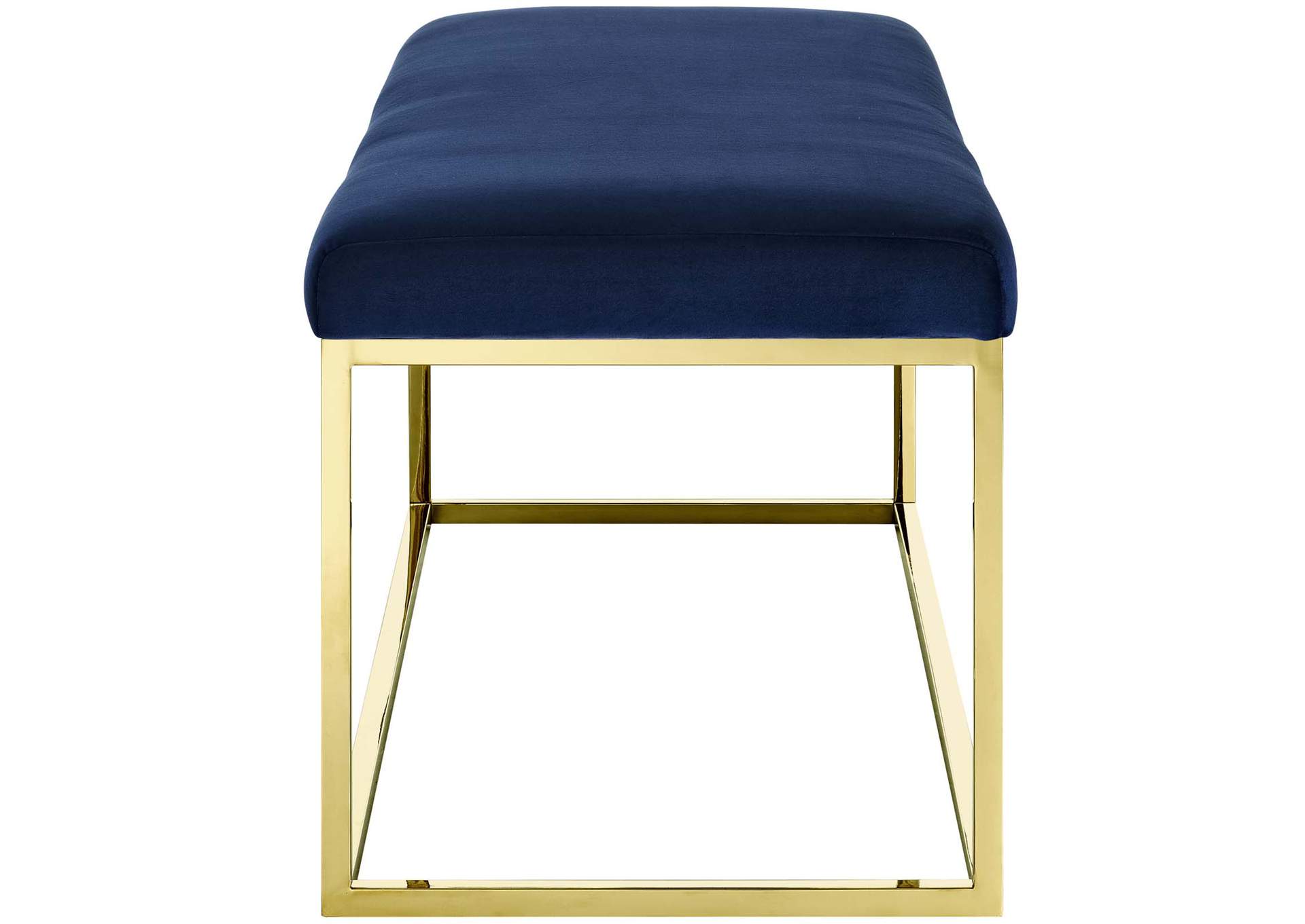 Gold Navy Anticipate Fabric Bench,Modway