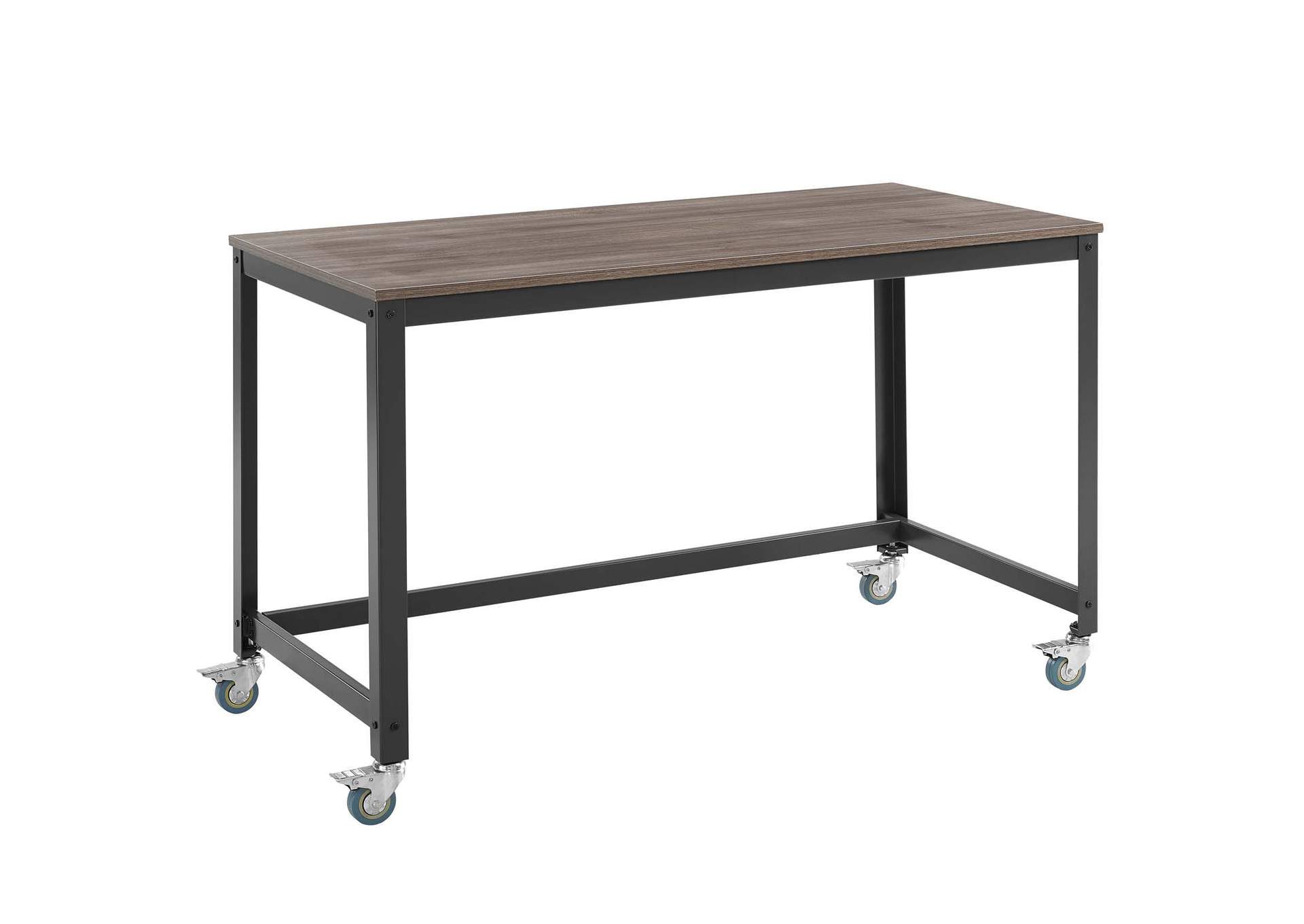 Gray Walnut Vivify Computer Office Desk,Modway