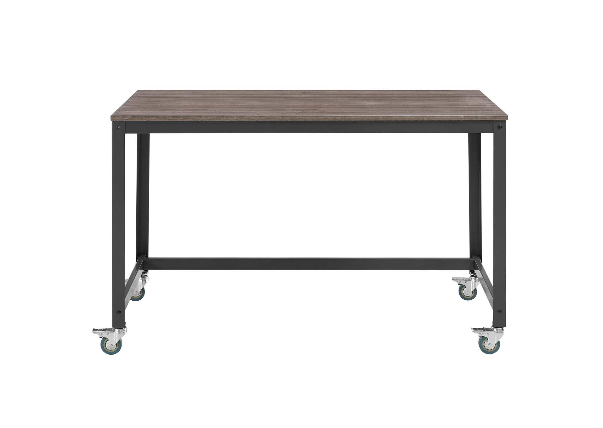 Gray Walnut Vivify Computer Office Desk,Modway