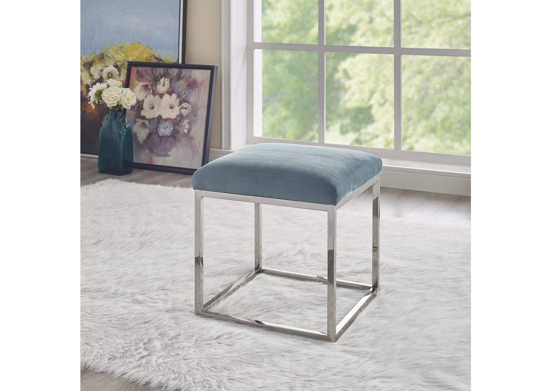 Sea Blue Anticipate Ottoman,Modway