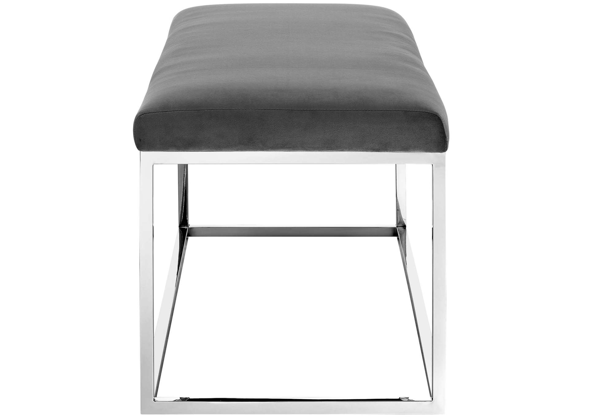 Gray Anticipate Performance Velvet Bench,Modway
